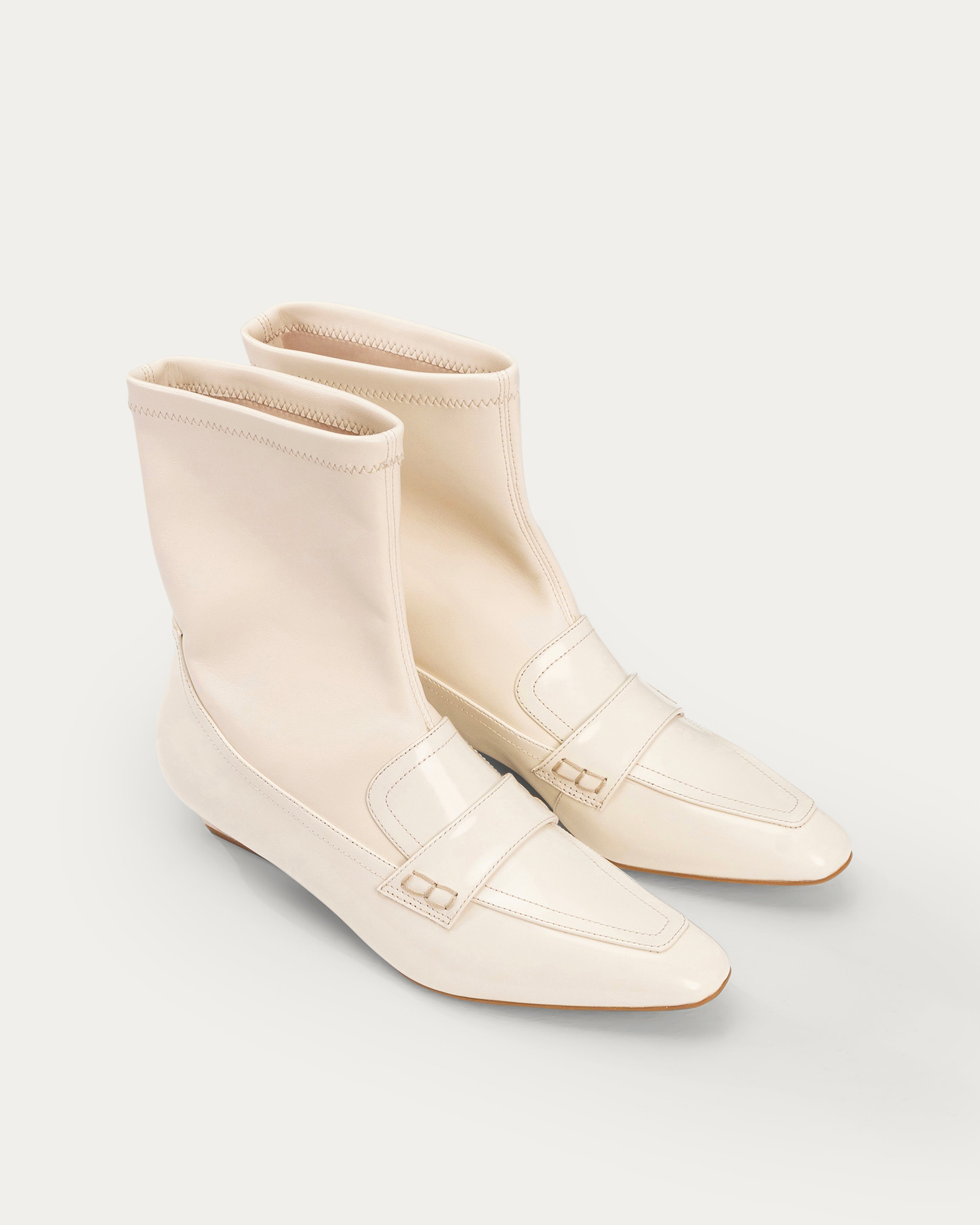 Mercury cream ankle boot - Kuwait shoes - KSA