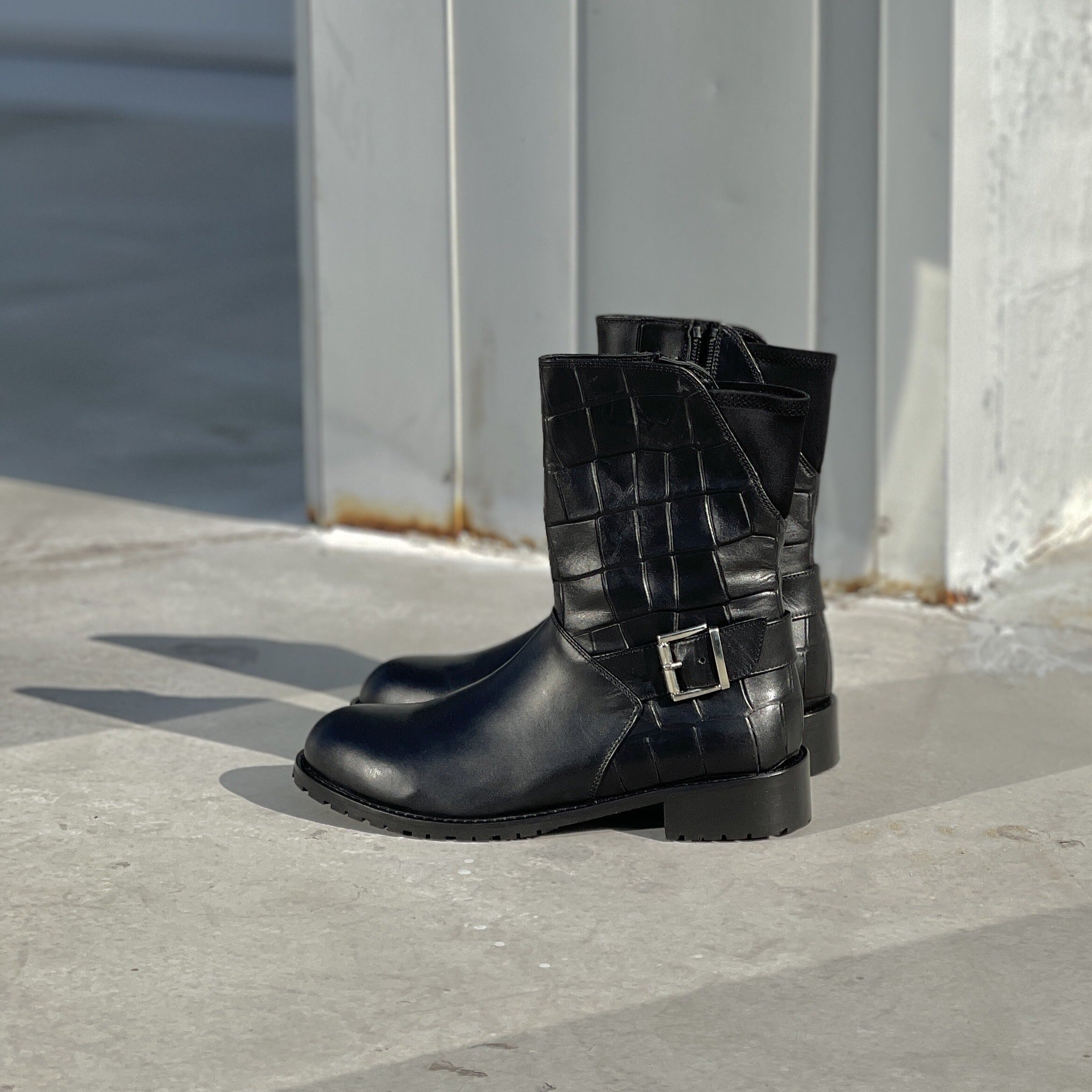 Sadi black biker boot - boot - THUNA