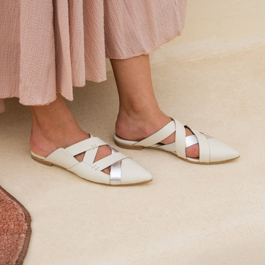 Lana cream mule
