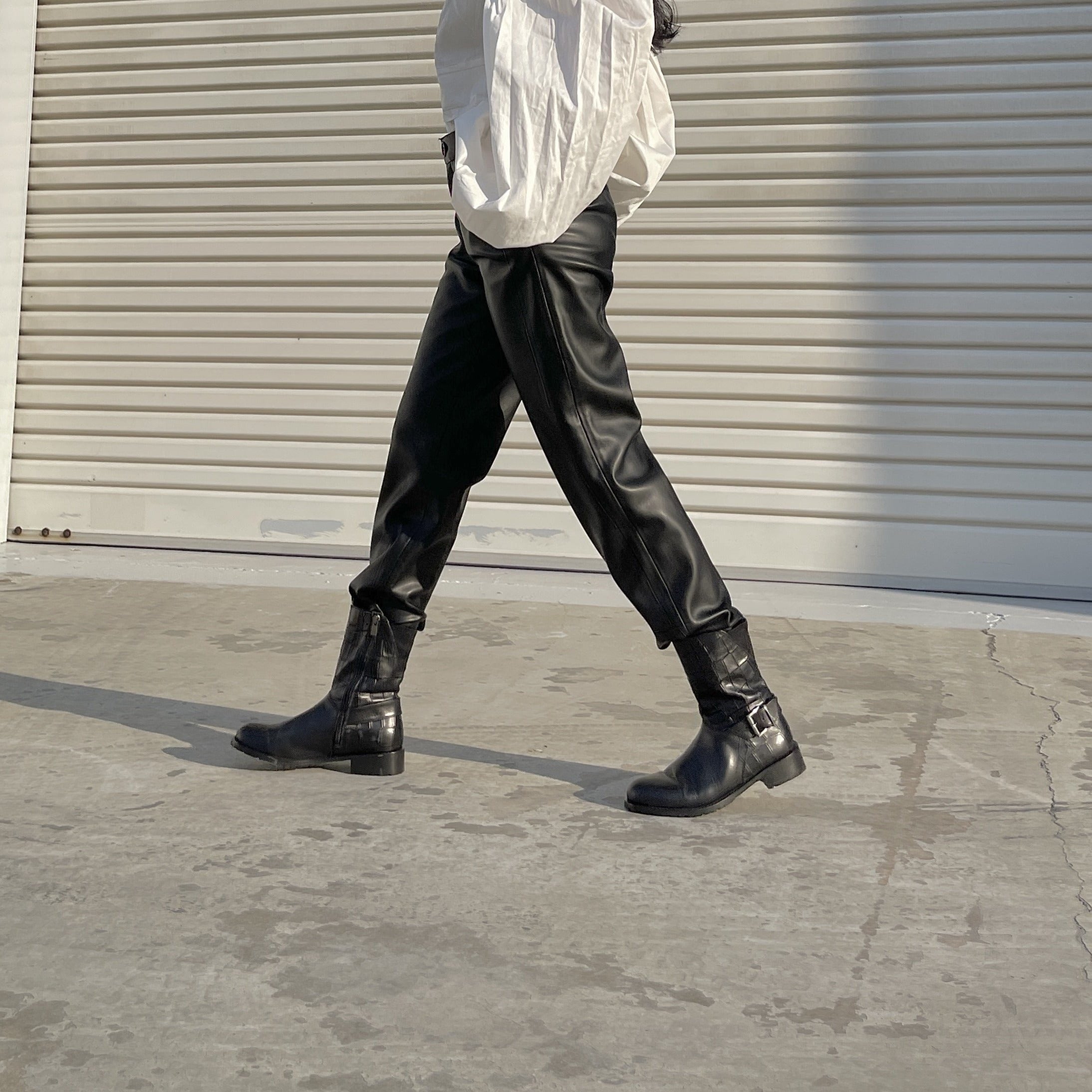 Sadi black biker boot - boot - THUNA