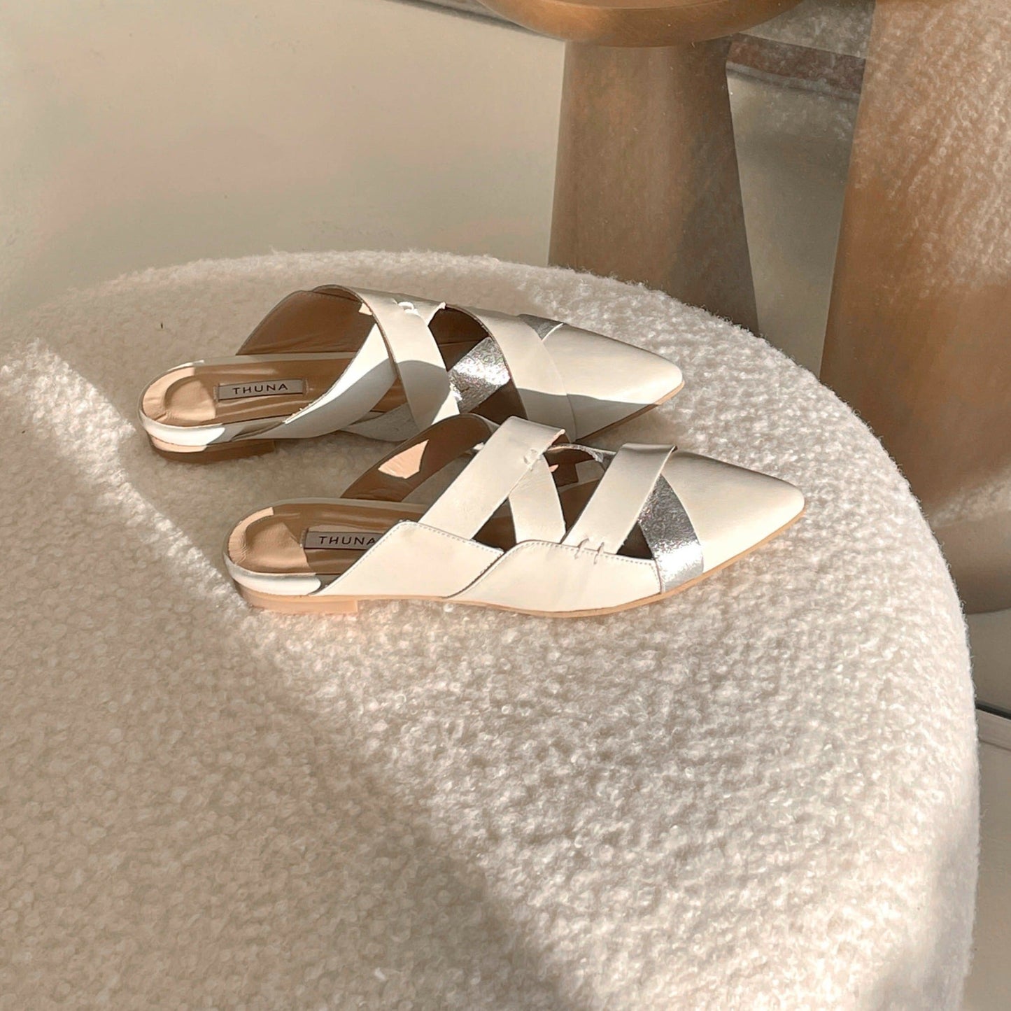Lana cream mule