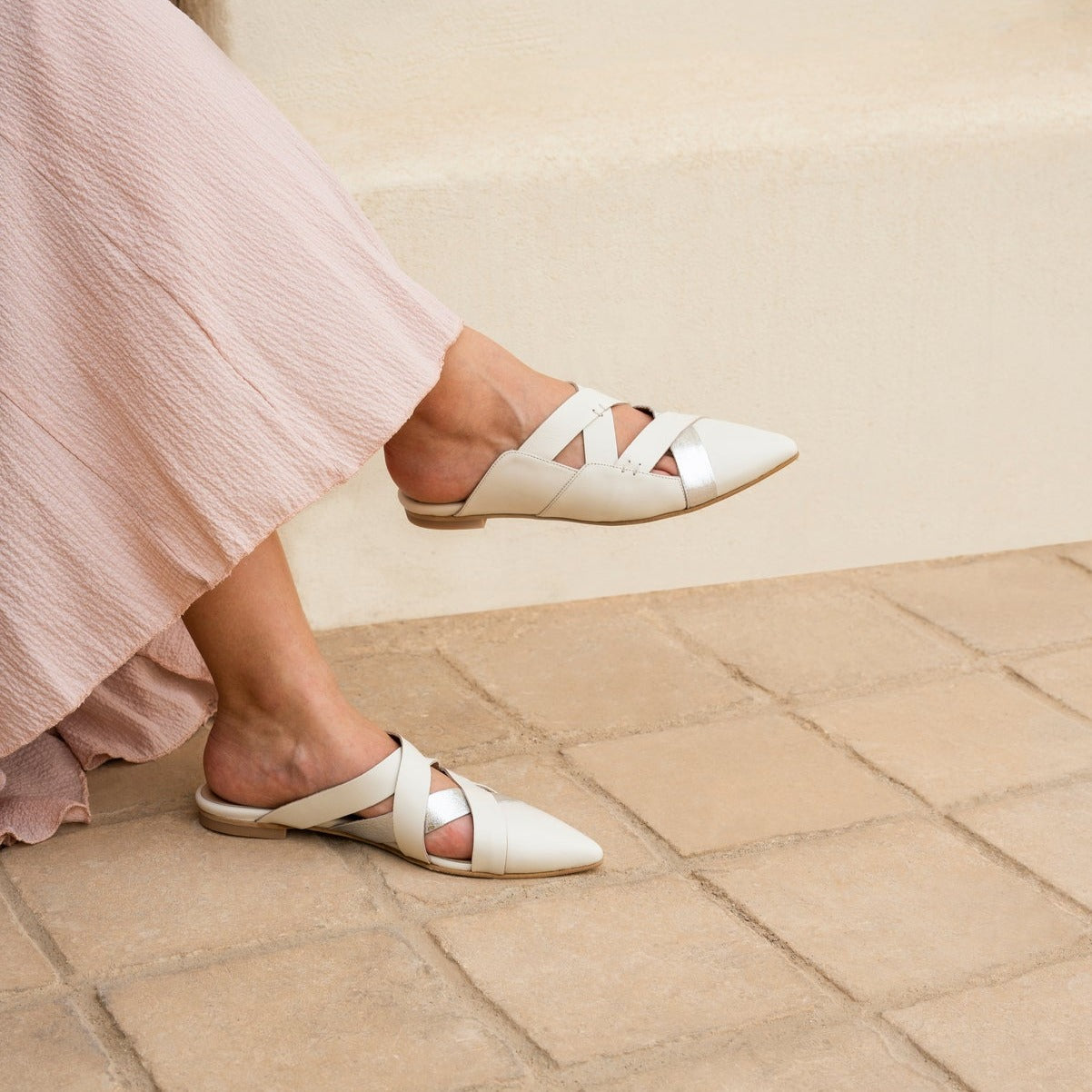 Lana cream mule