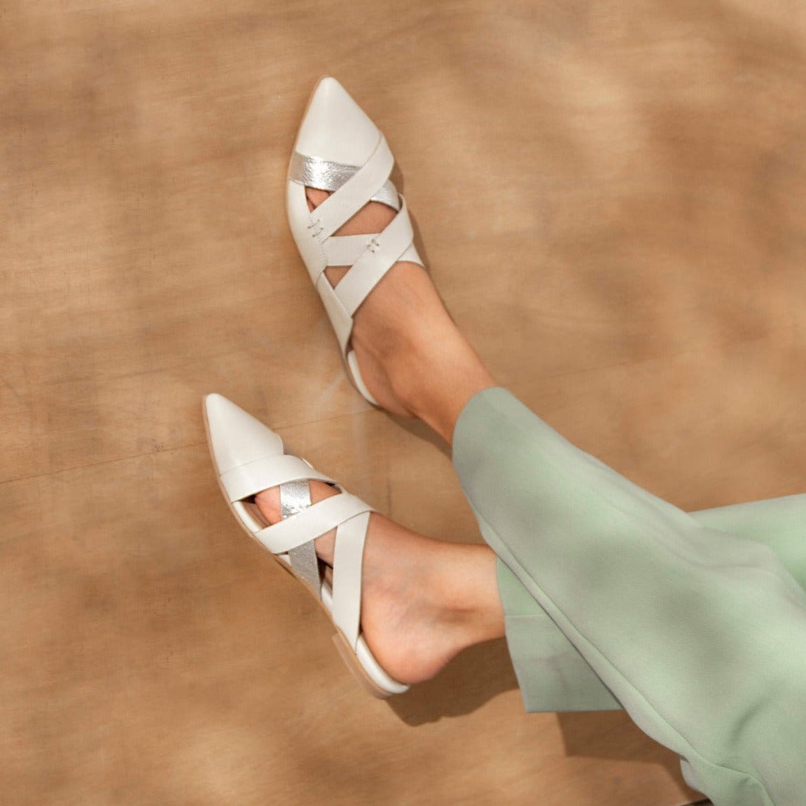 Lana cream mule
