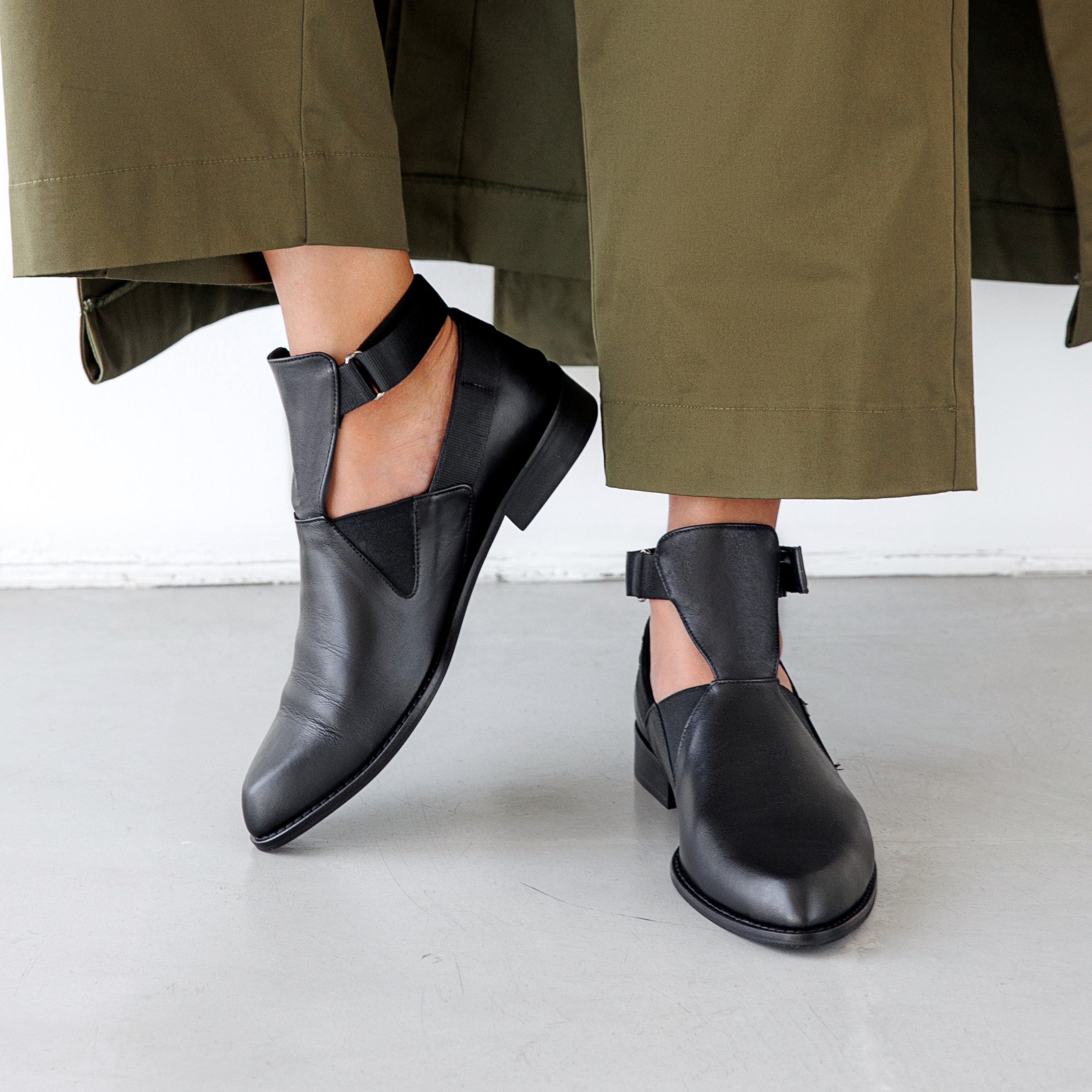 Mirah black boot - Oxfords - kuwait - Ksa- shoes