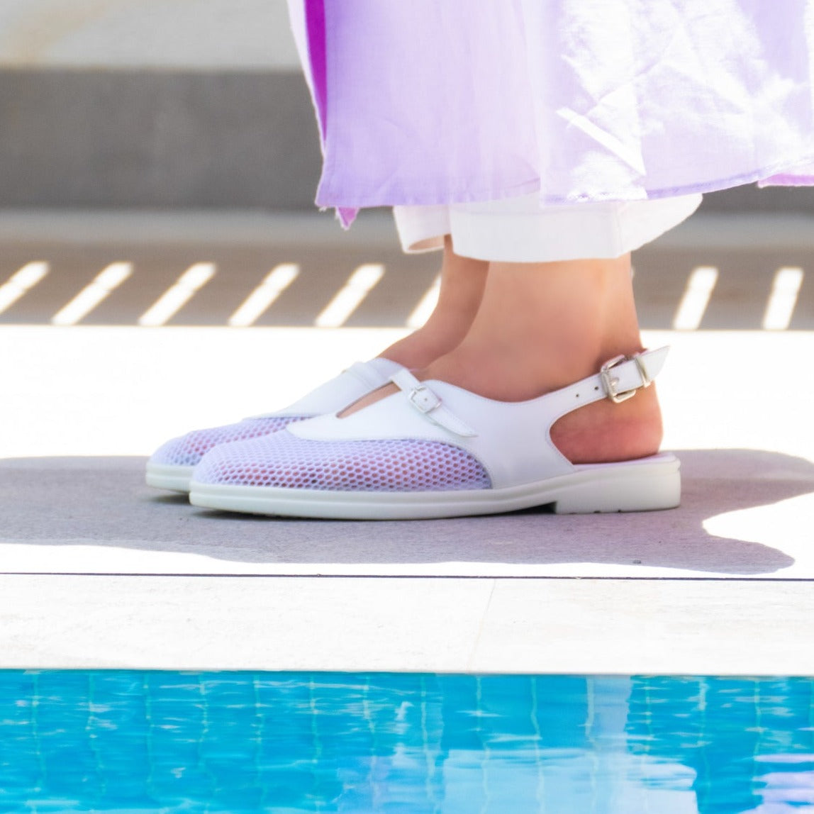 Aurora white sandal - sandal- kuwait- ksa- shoes