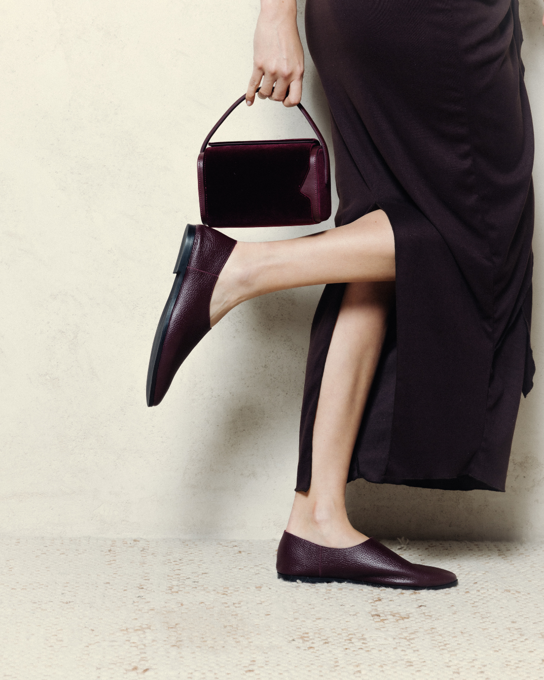 Adeela maroon loafer