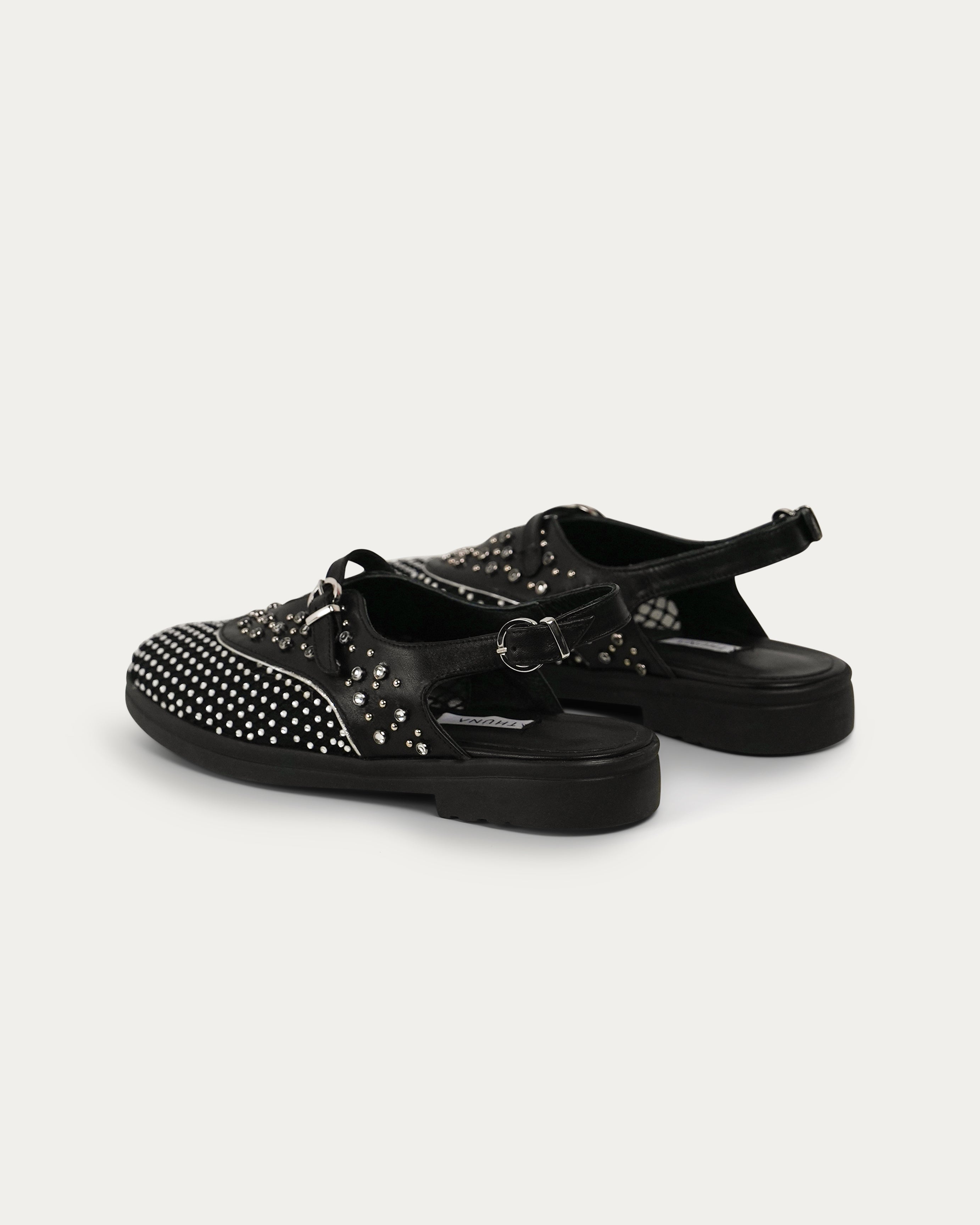 Allura black sandal - THUNA