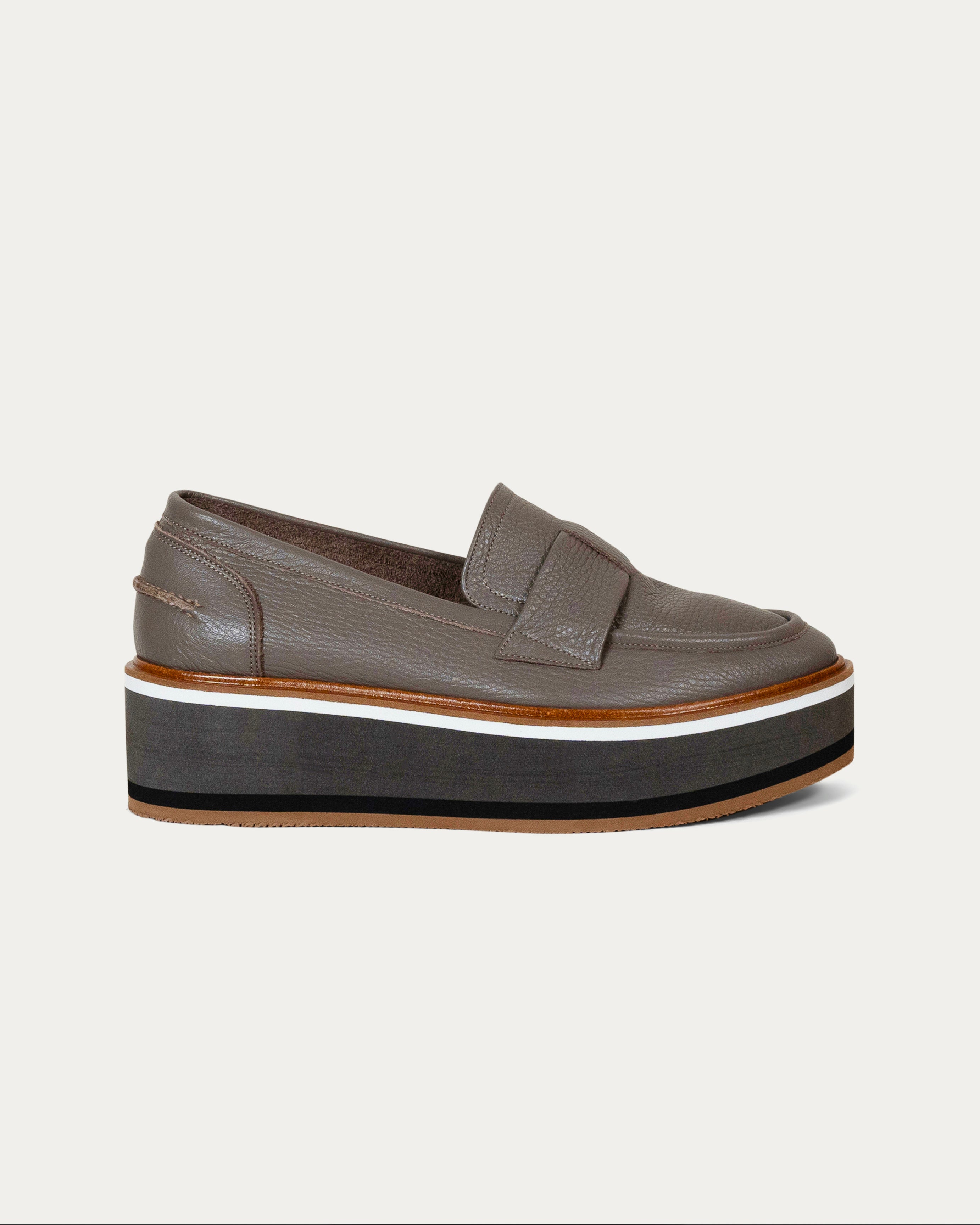 Amara olive- platform - THUNA - Kuwait - shoes