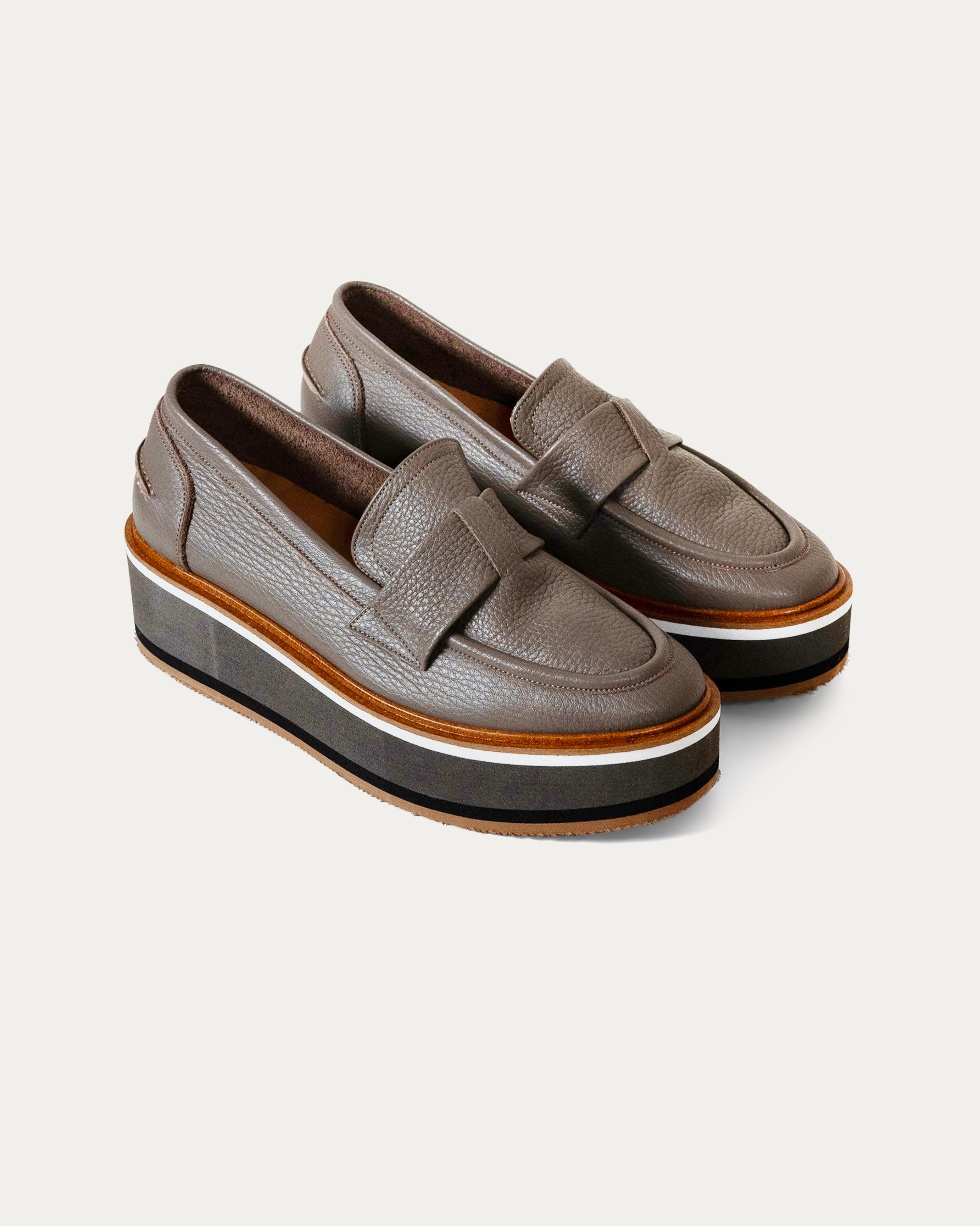 Amara olive- platform - THUNA - Kuwait - shoes
