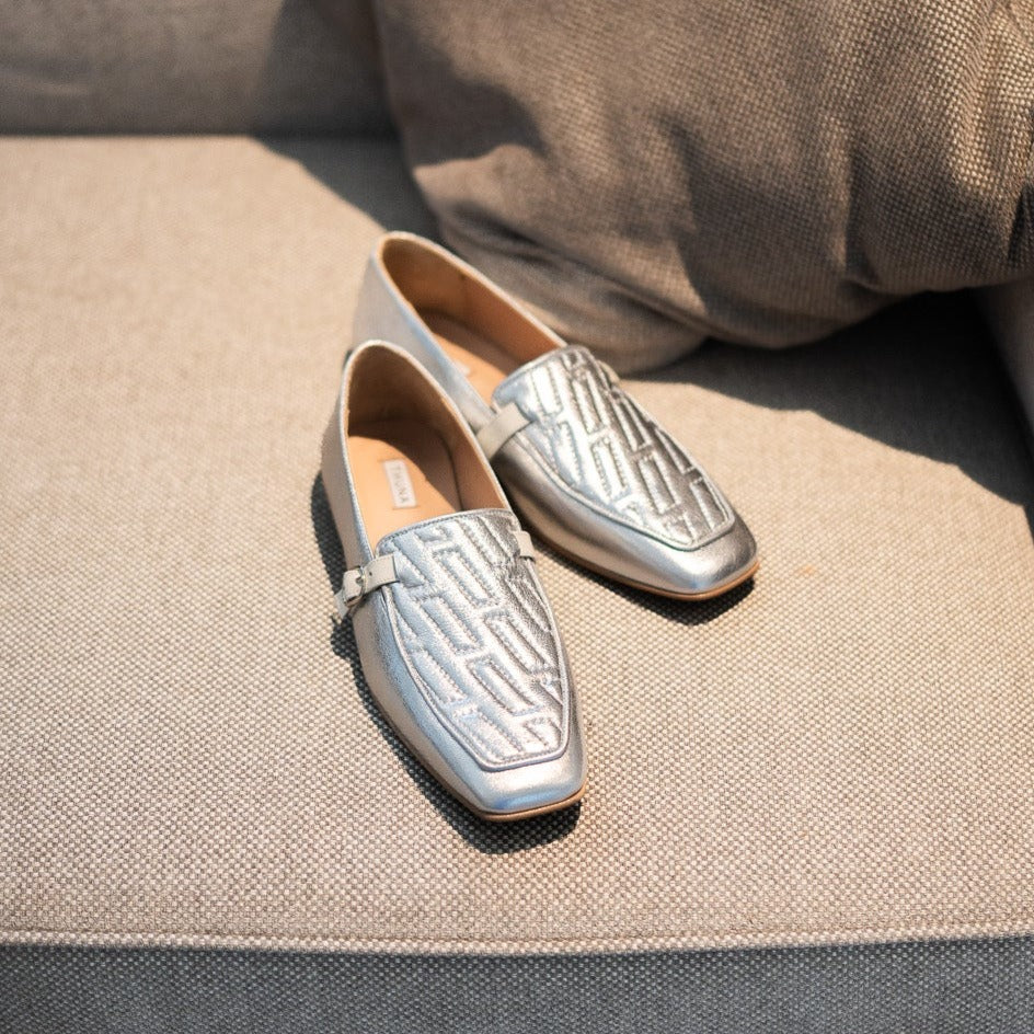 Amber silver loafer - Summer nights collection -  kuwait- Ksa- shoes