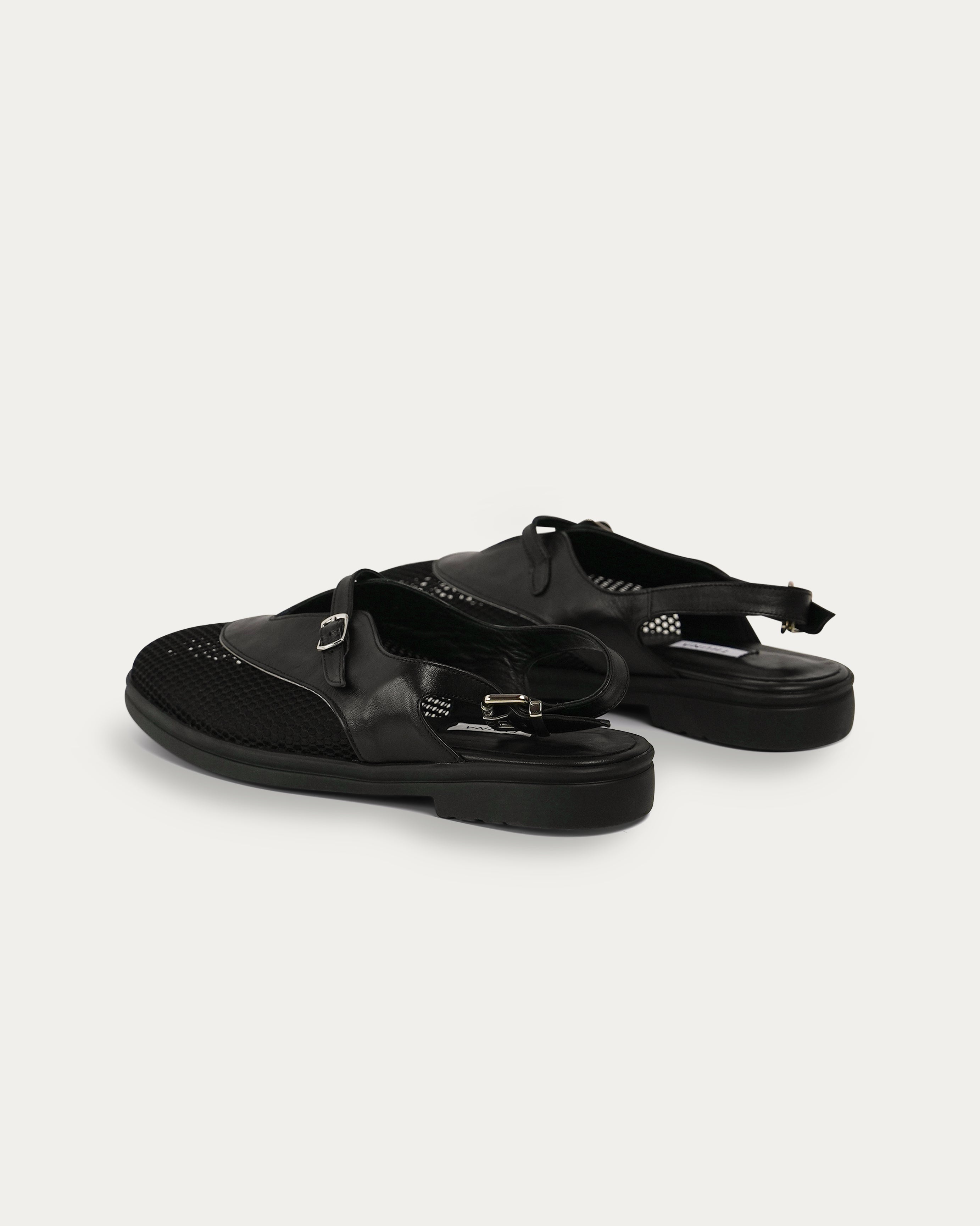 Aurora black sandal - THUNA