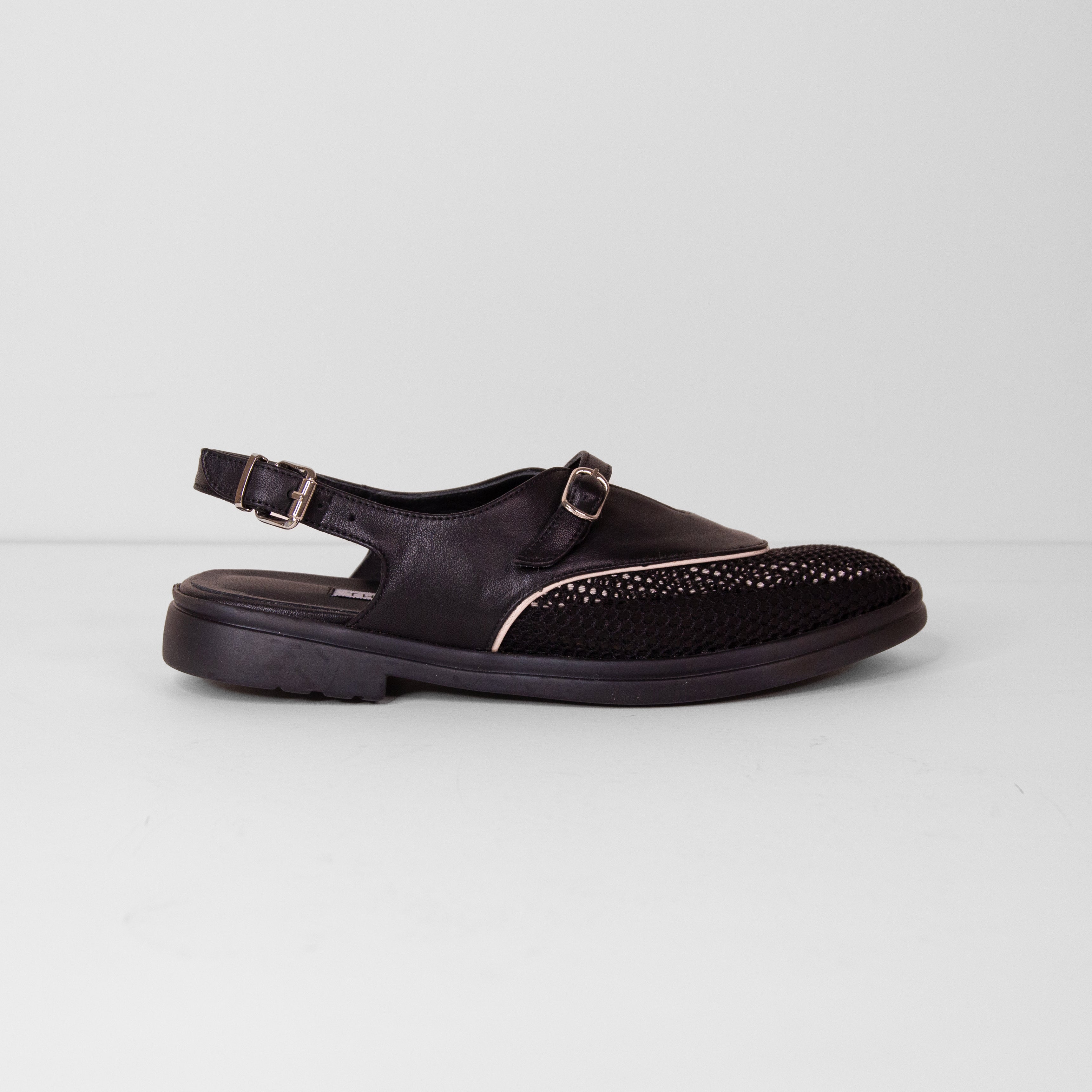 Aurora black sandal - THUNA