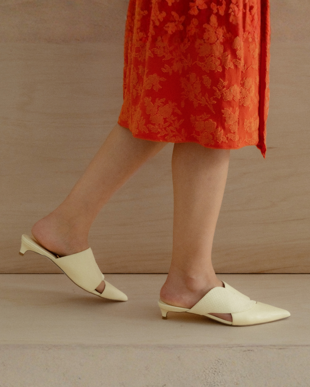 Badia cream raffia heel