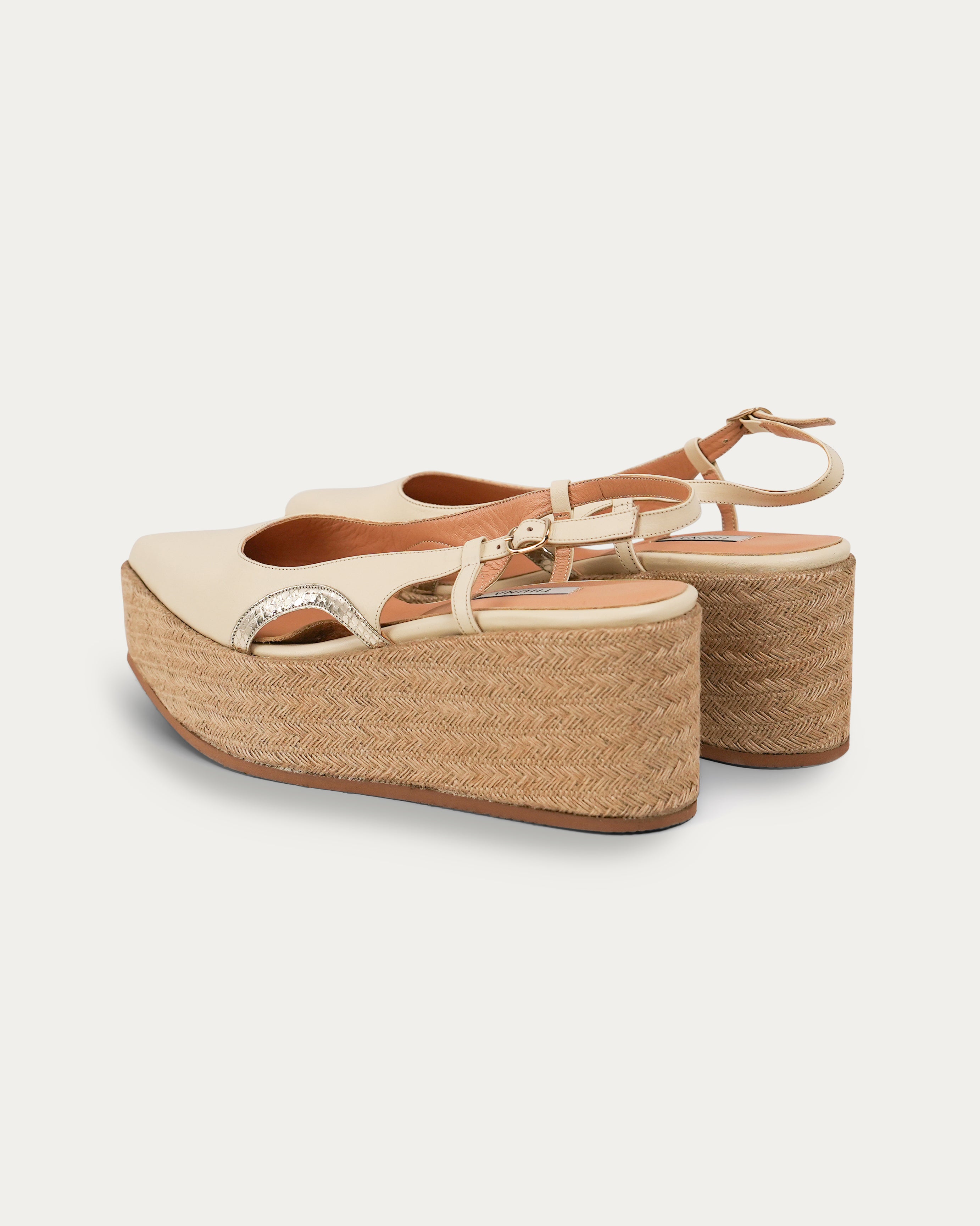 Falwa cream platform - Shoes - THUNA