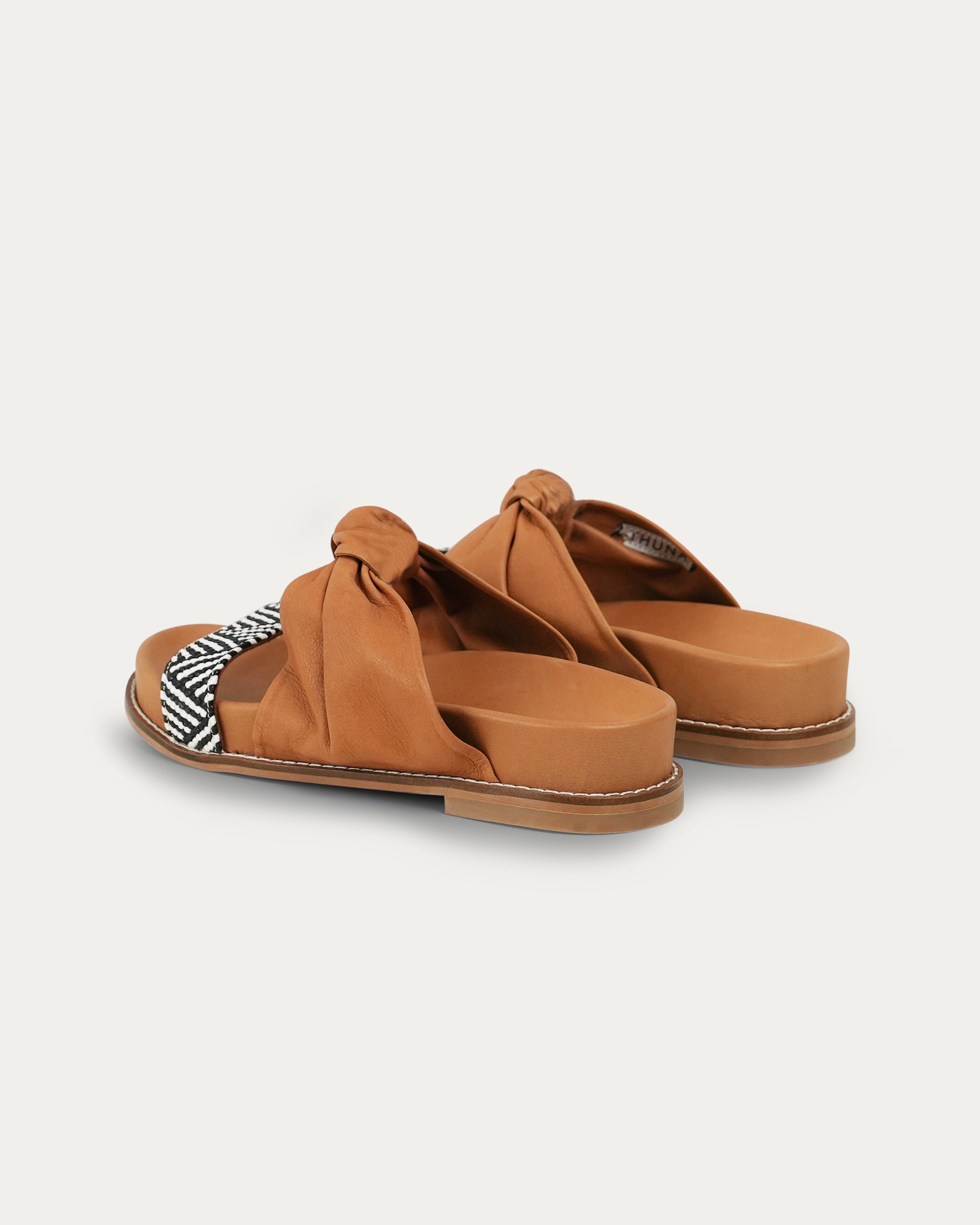 Jawan tan knot slipper - THUNA