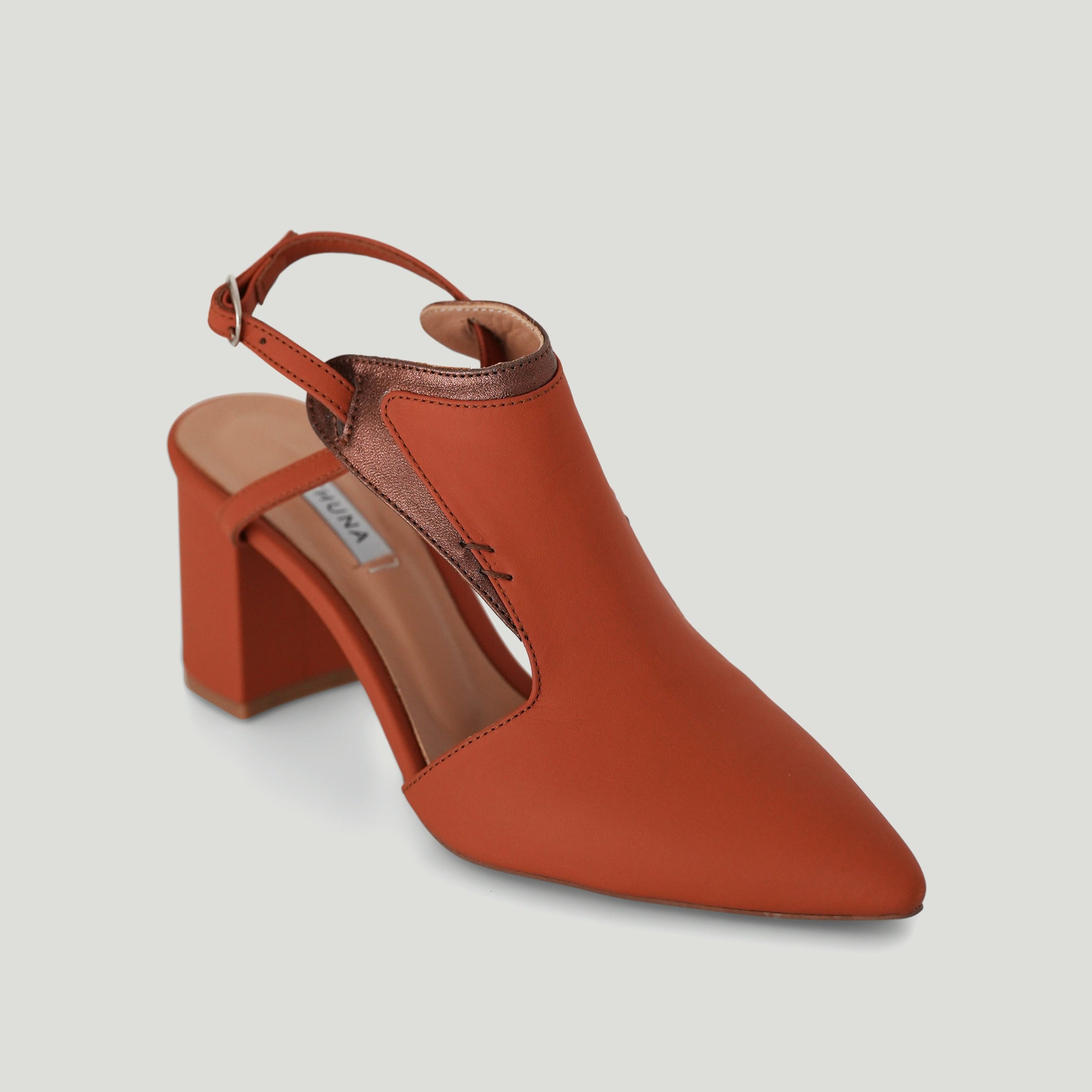 Kadi Terracotta heel - THUNA