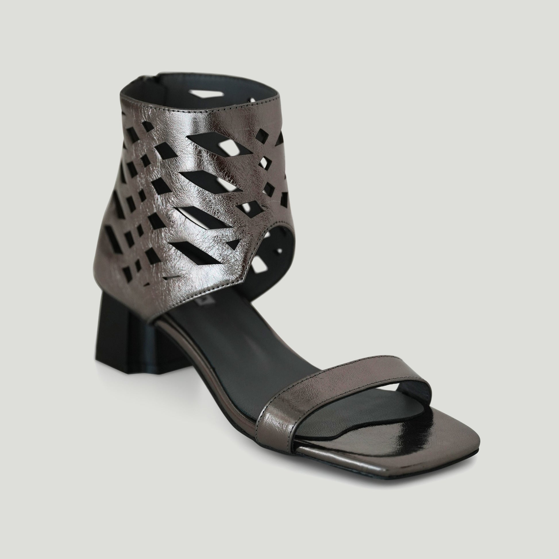 Kaya silver sandal - Heels - kuwait - Ksa- shoes