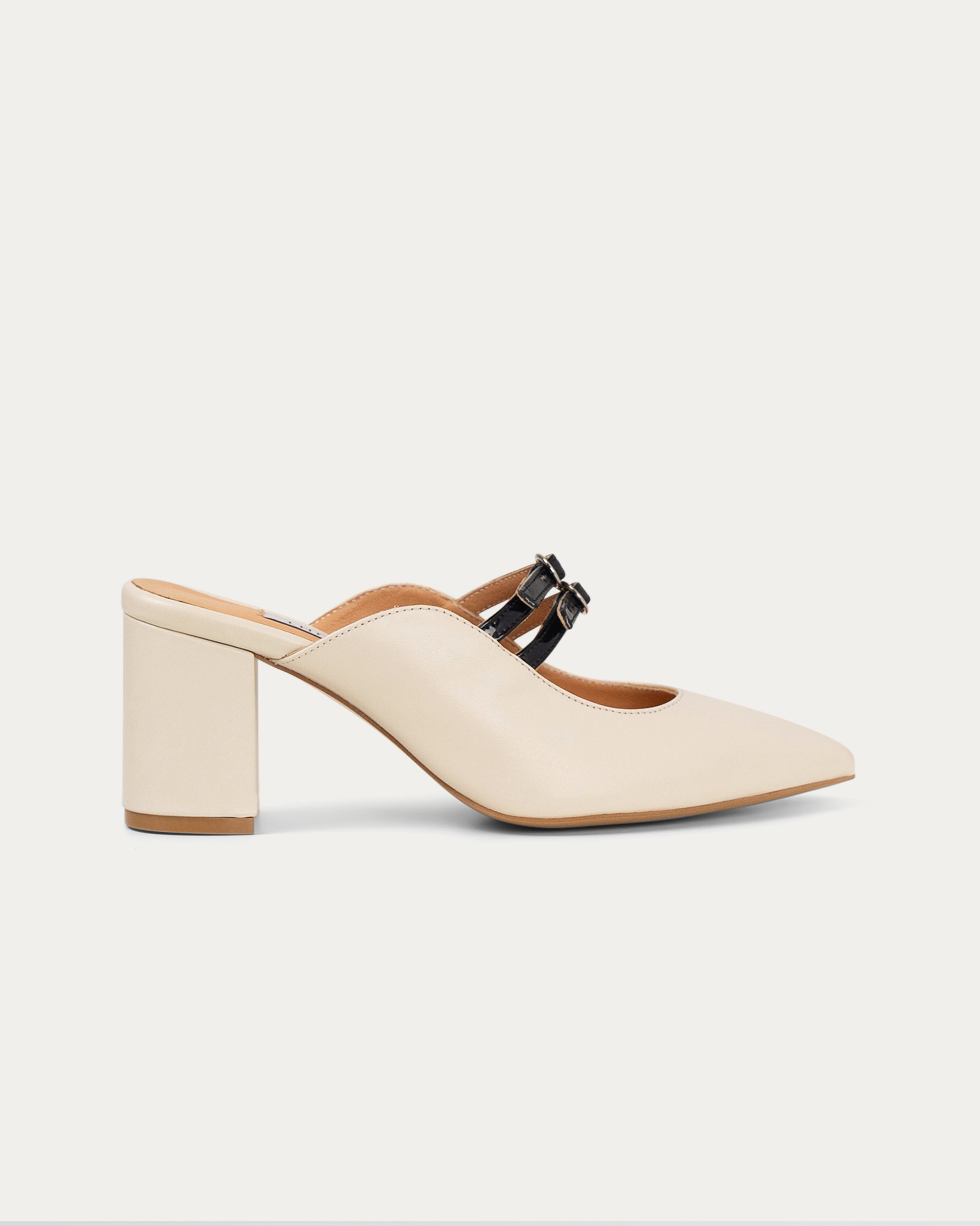 Lora cream heel - THUNA