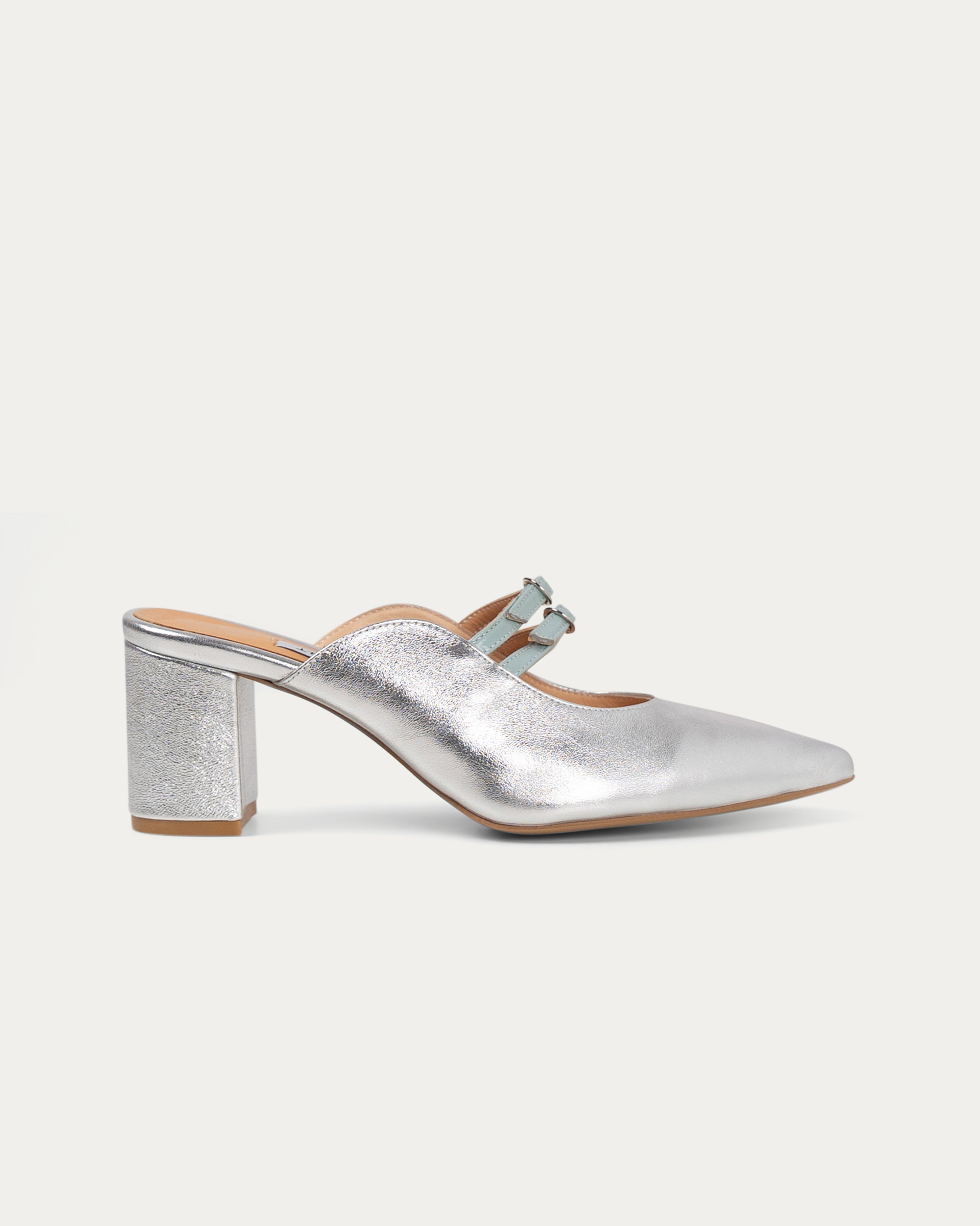 Lora silver heel