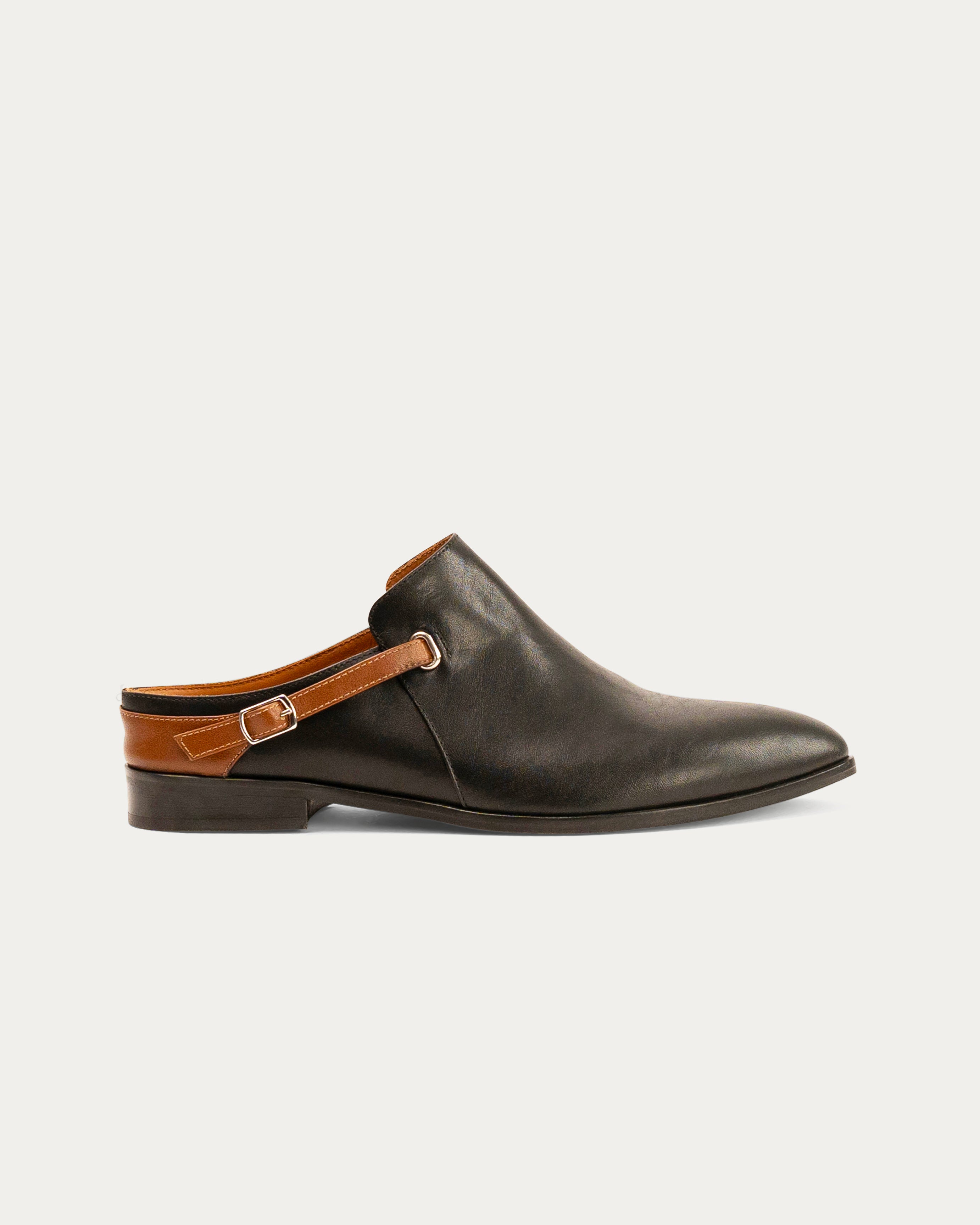 Mira black mule
