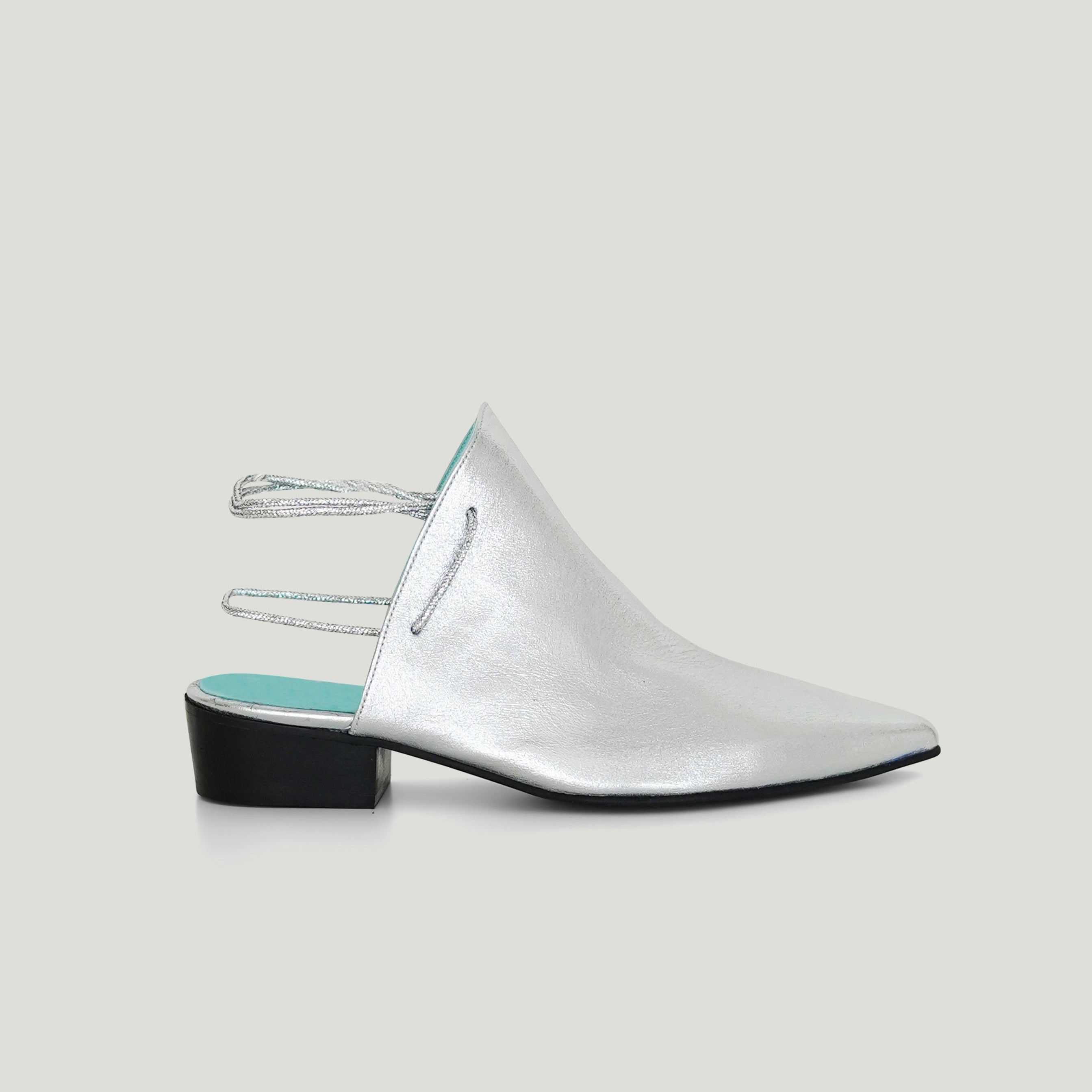 Nawa silver sandal - sandal- kuwait- ksa- shoes