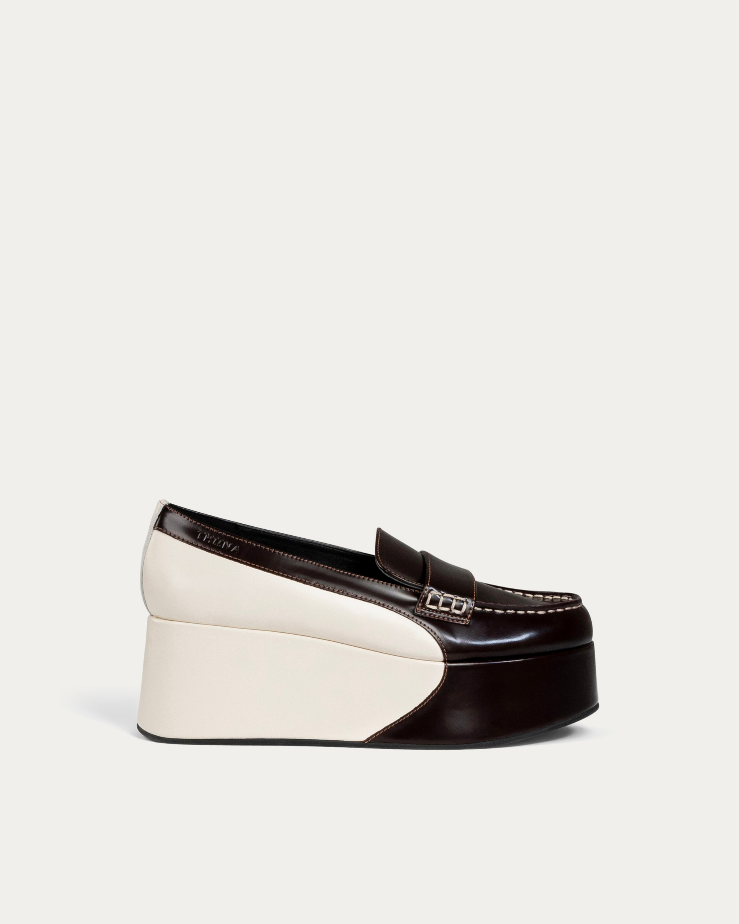 Neve brown platform loafer