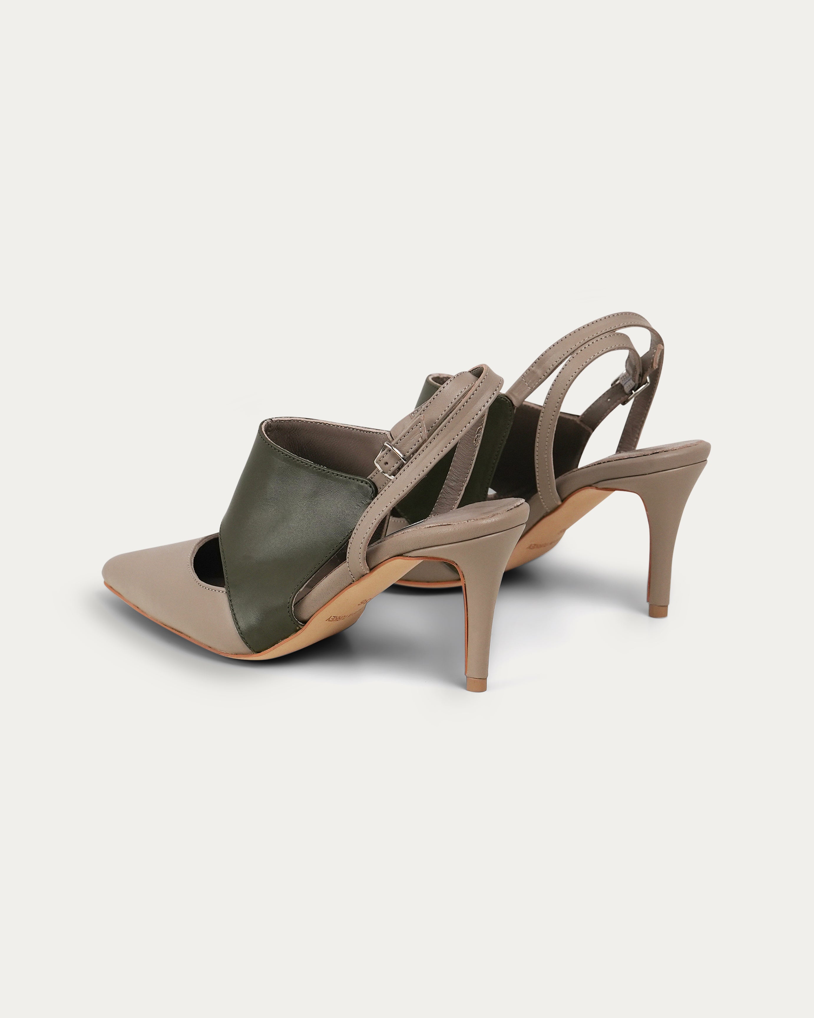 Norma olive heel - THUNA