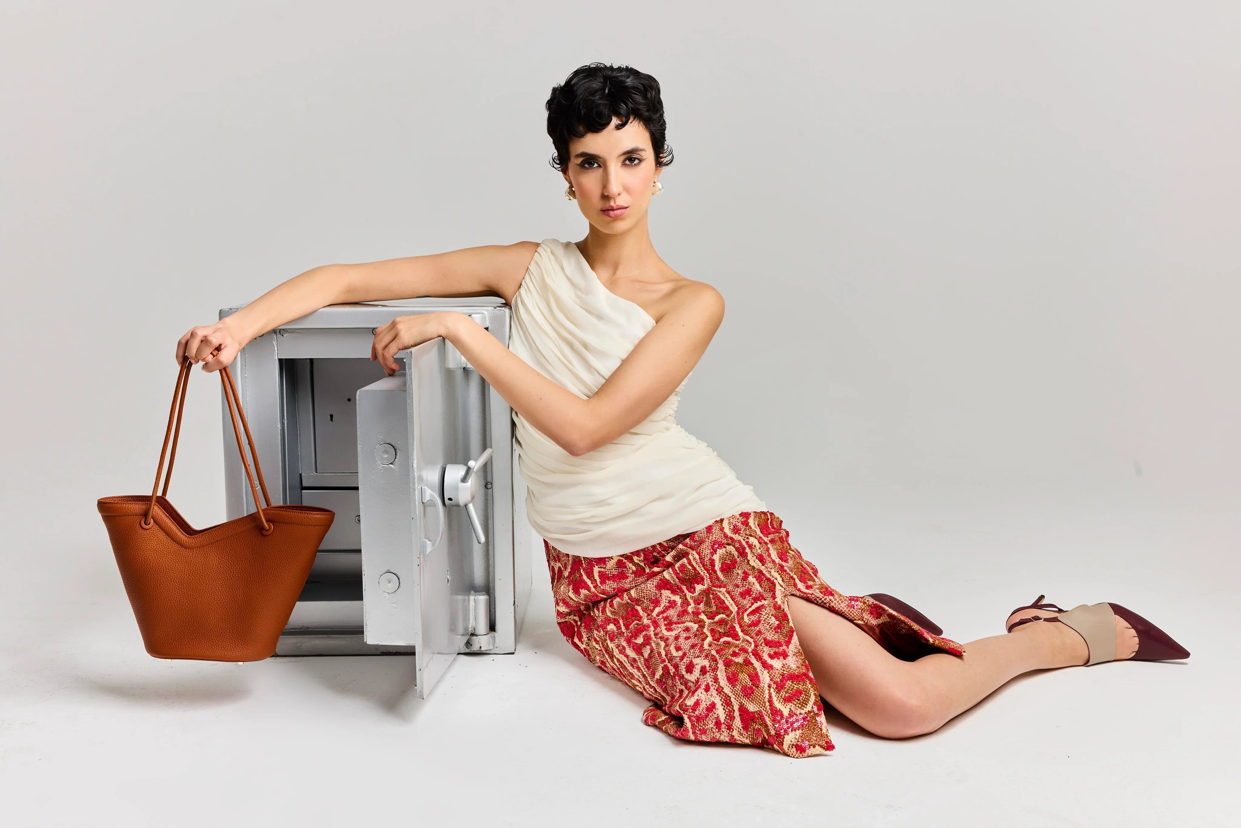 Palma camel tote bag