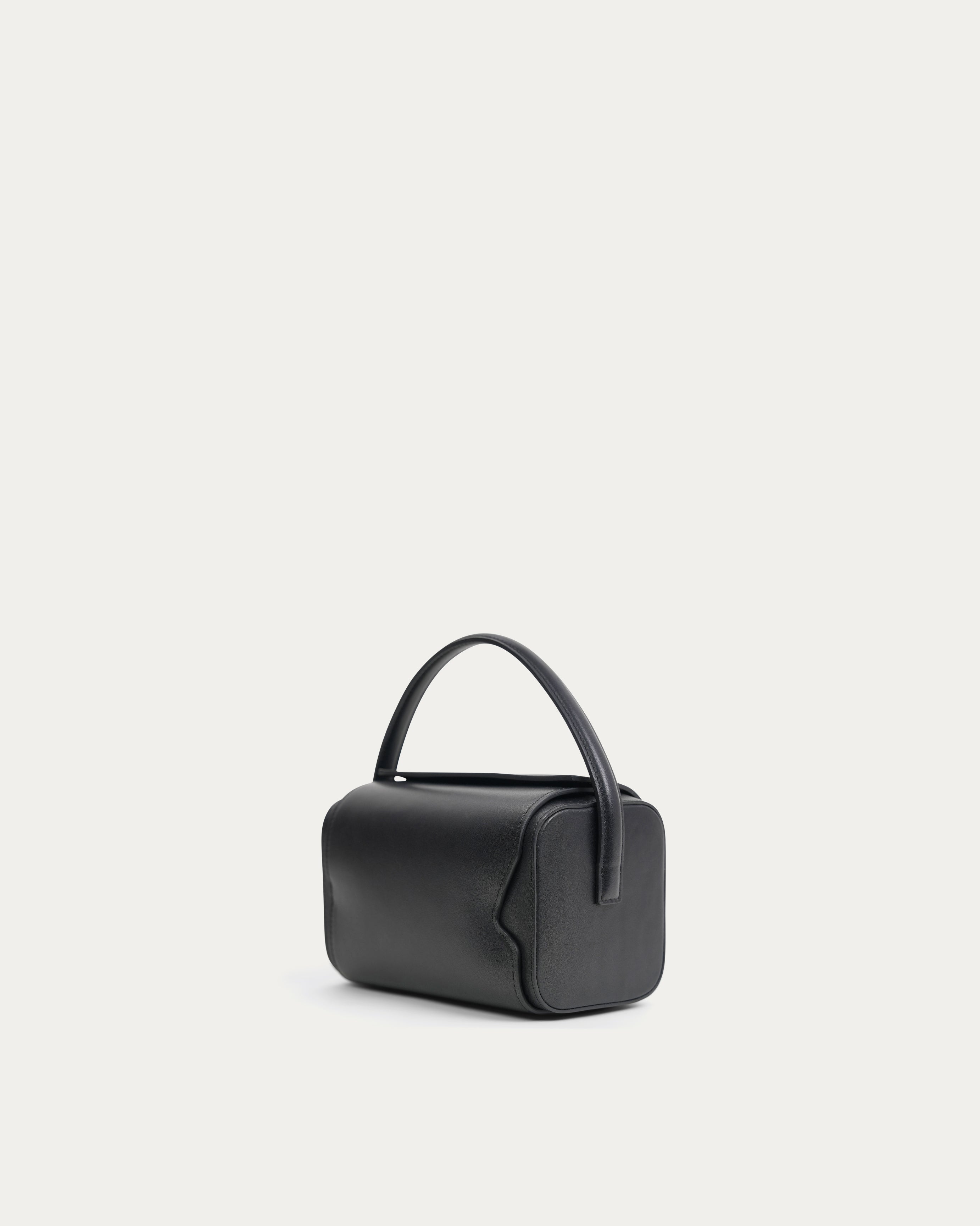 Raia black leather handbag