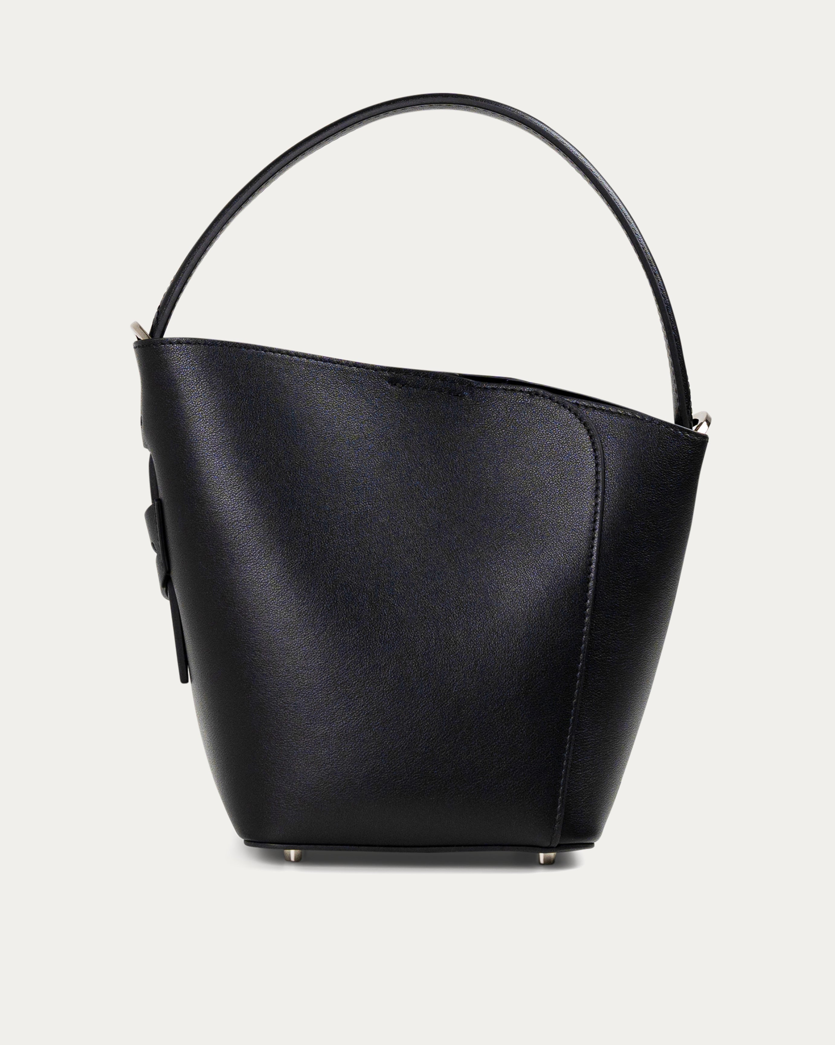 Sage black bucket bag
