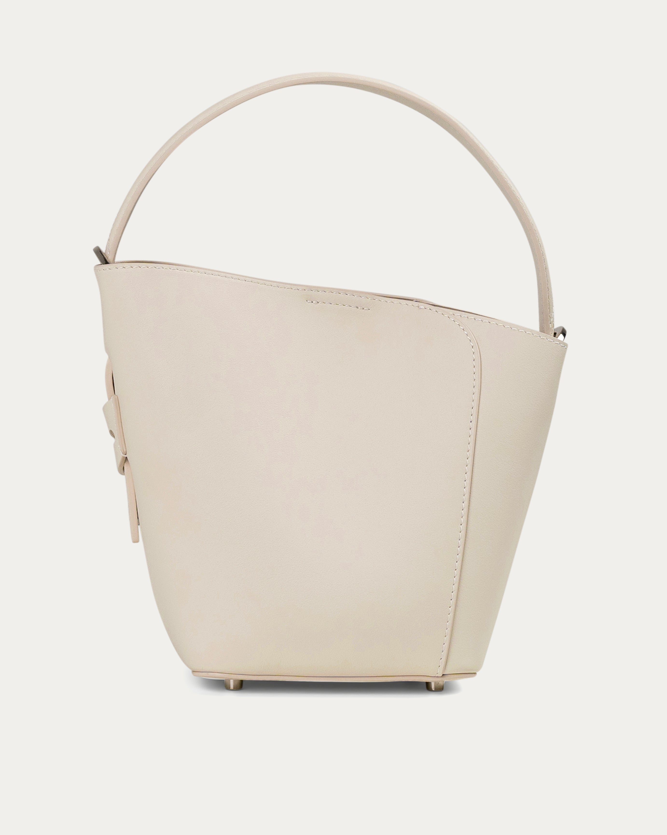 Sage cream bucket bag
