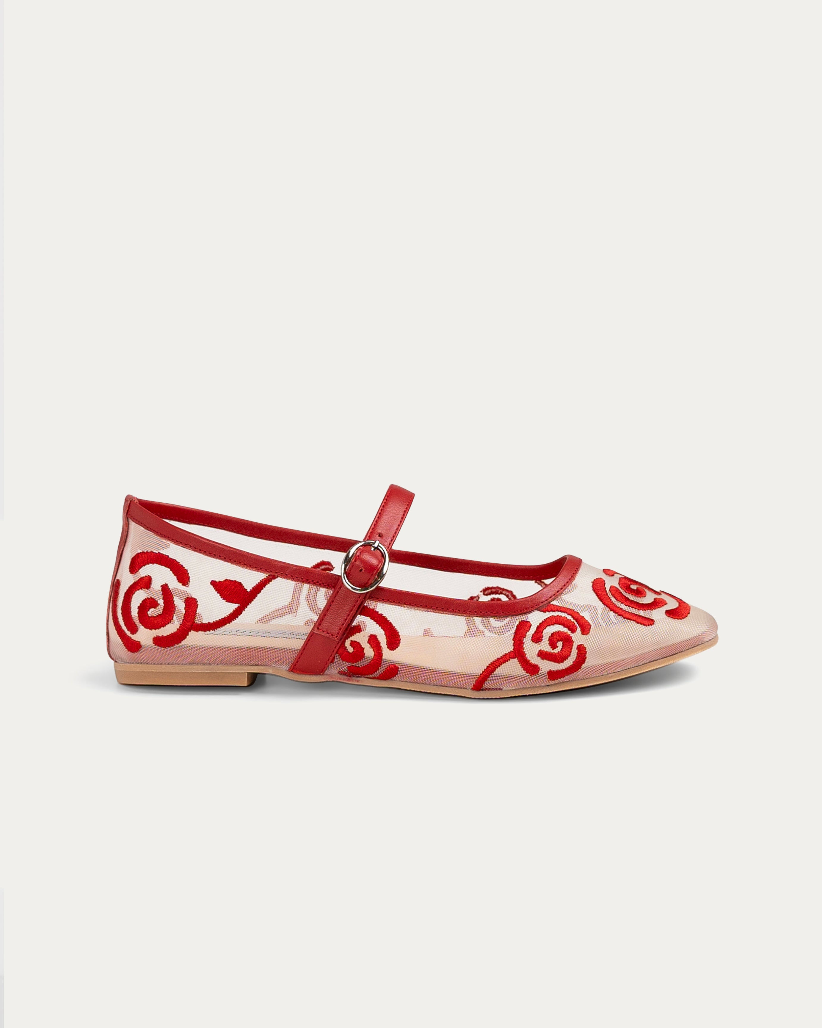 Scarlet red ballet flat - ballet flat - THUNA