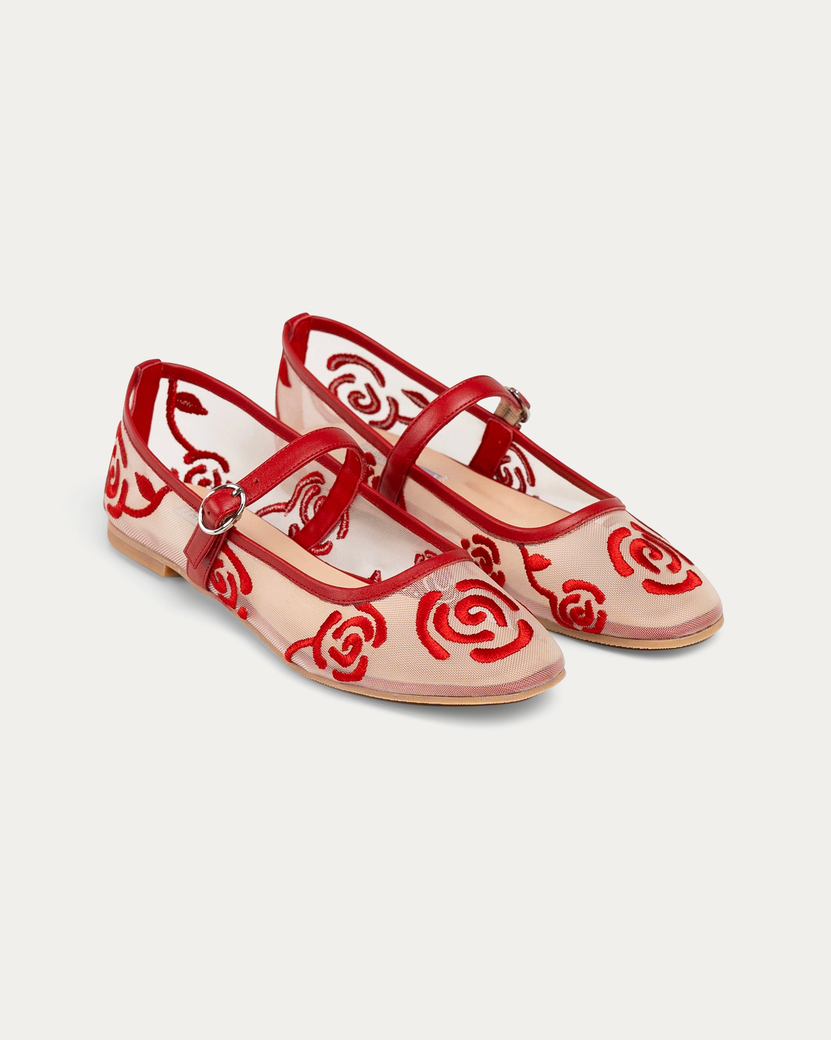 Scarlet red ballet flat - ballet flat - THUNA