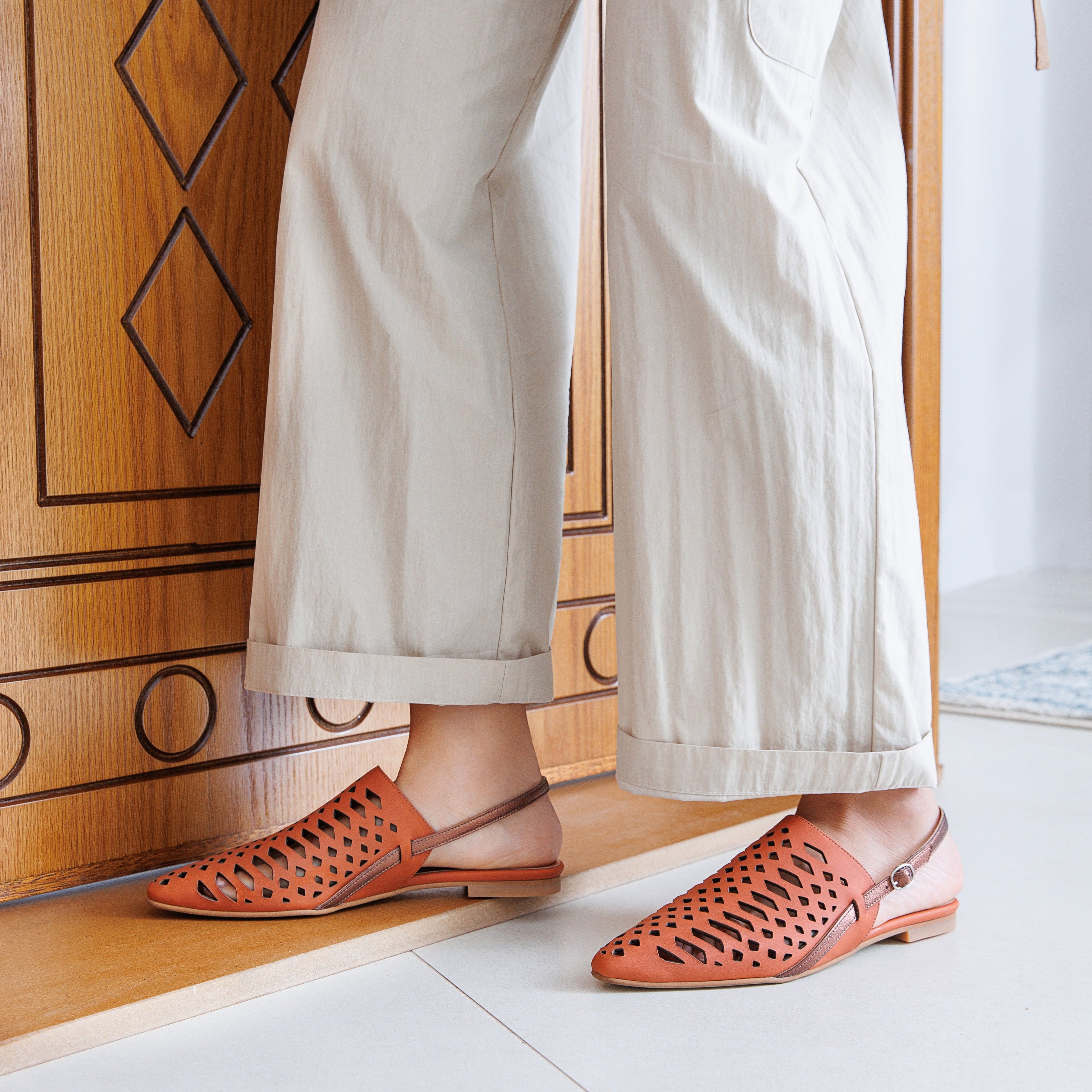 shadan - terracotta - sandal- ramadan collection- kuwait- ksa- shoes