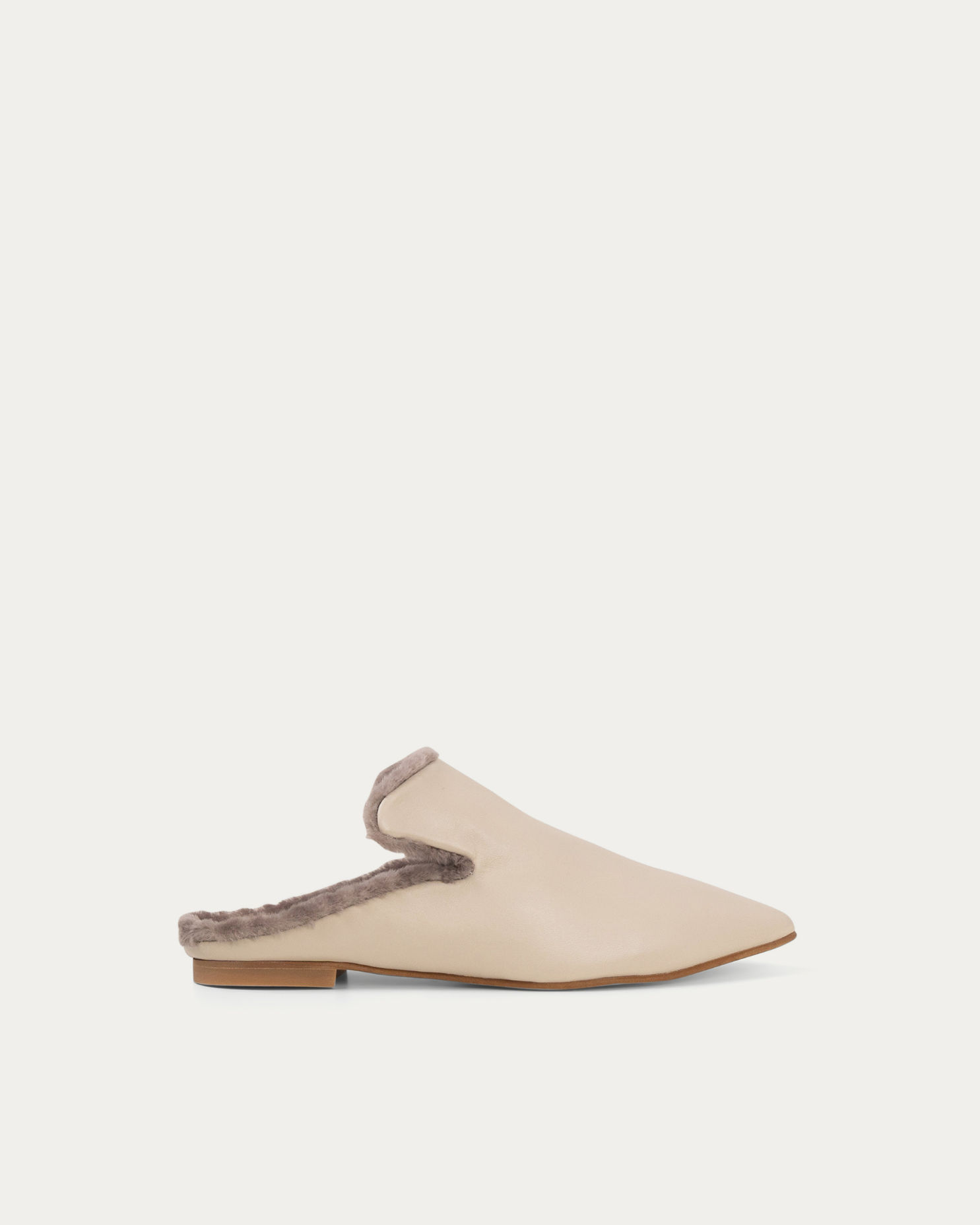 Tia grey mule