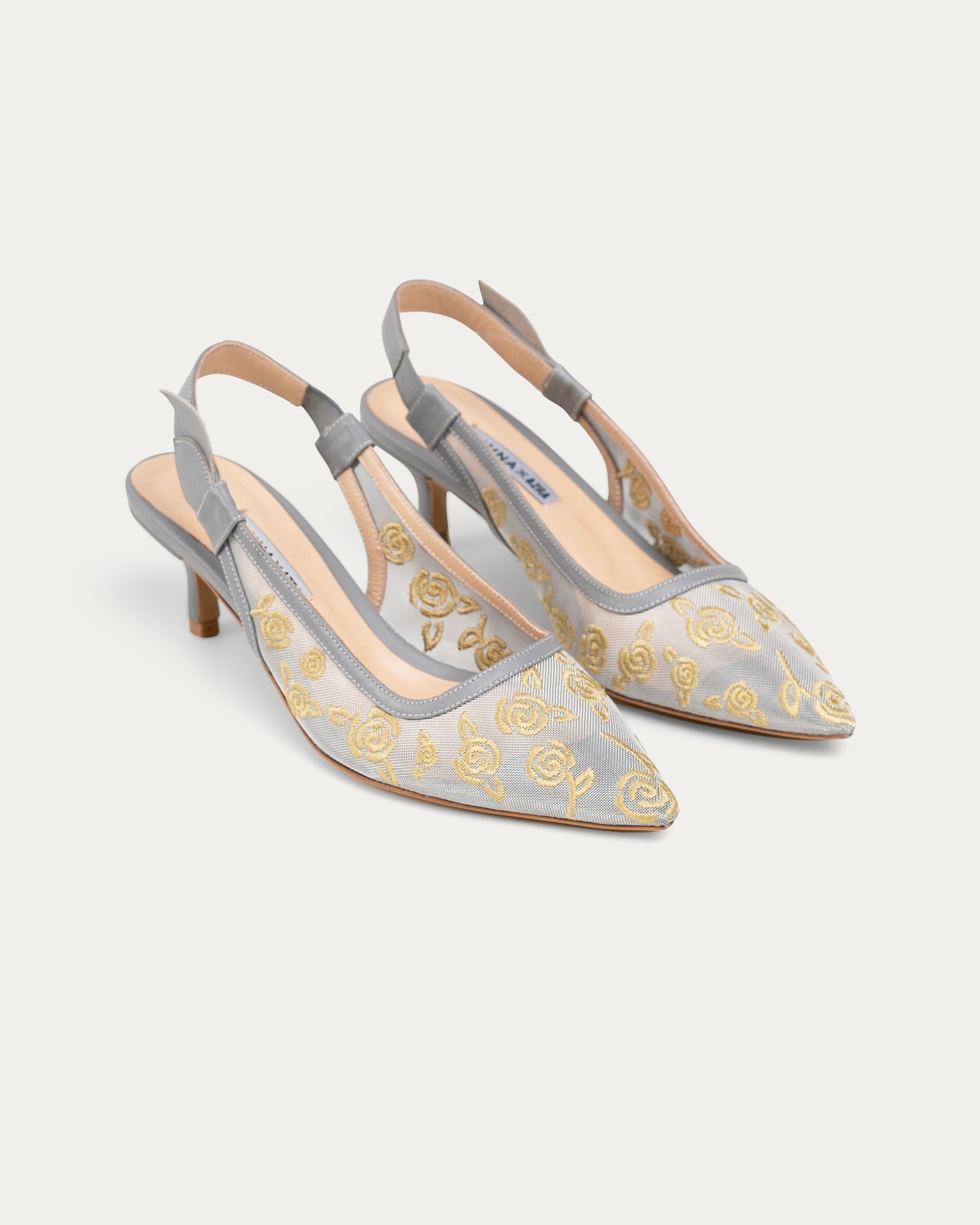 Zia grey gold heel - heel - THUNA