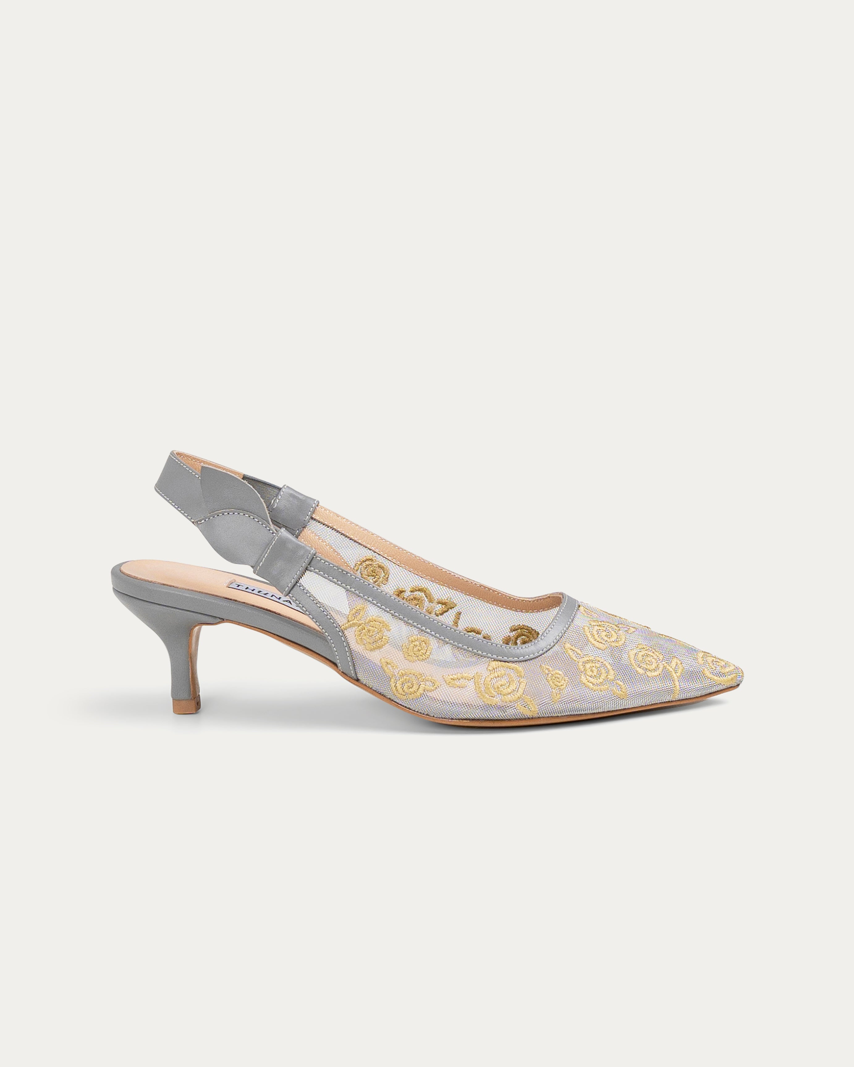 Zia grey gold heel - heel - THUNA