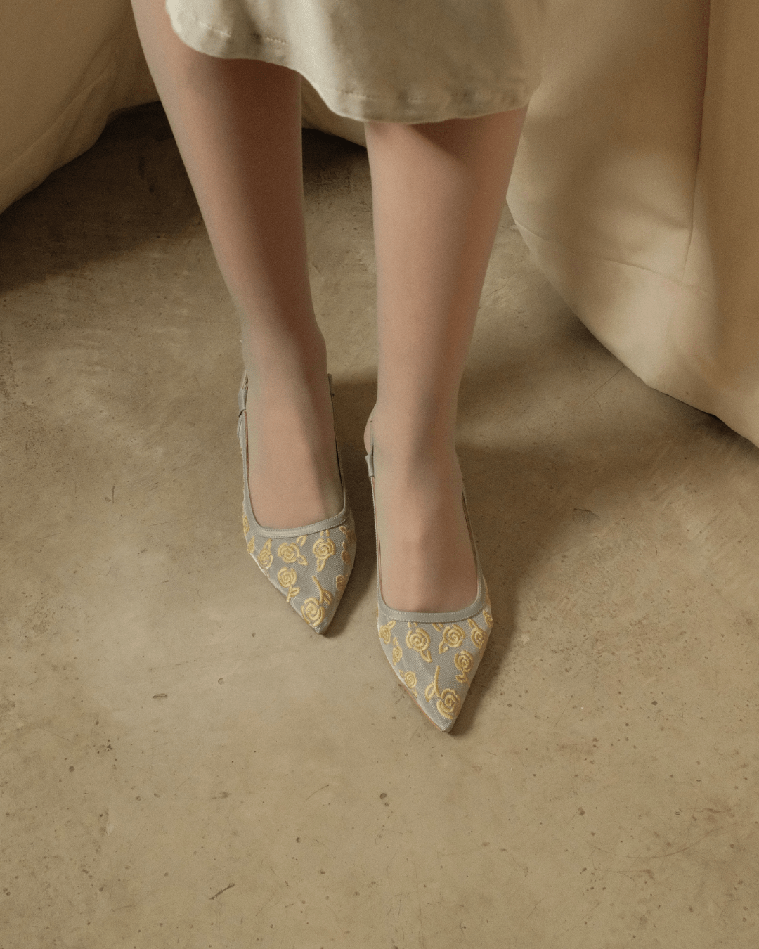 Zia grey gold heel - heel - THUNA