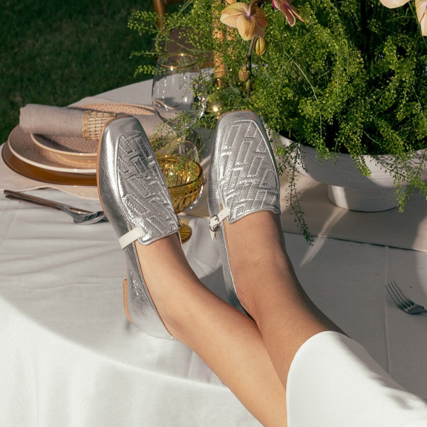 Amber silver loafer - Summer nights collection -  kuwait- Ksa- shoes