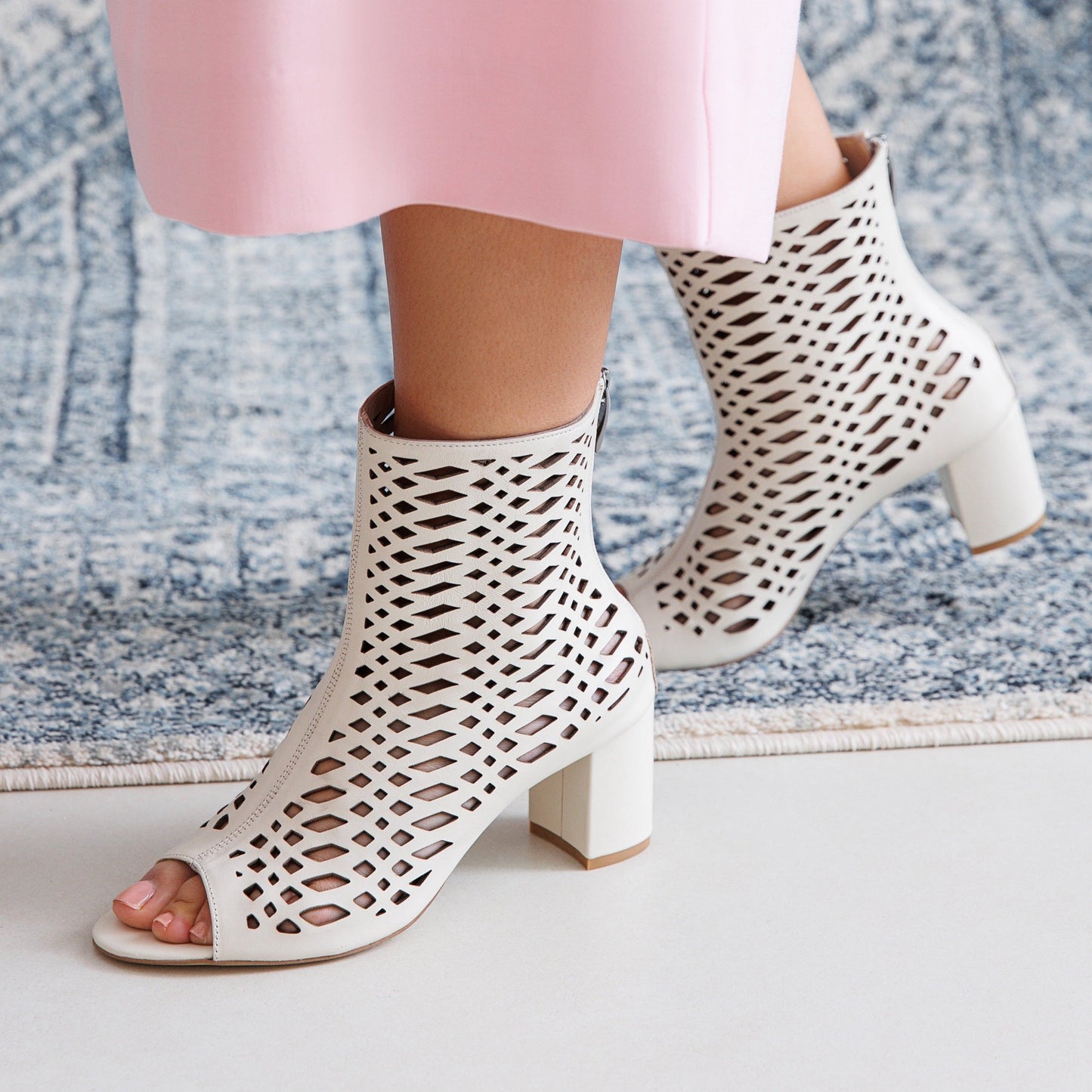 Kayan cream heel - Heels - kuwait - Ksa- shoes