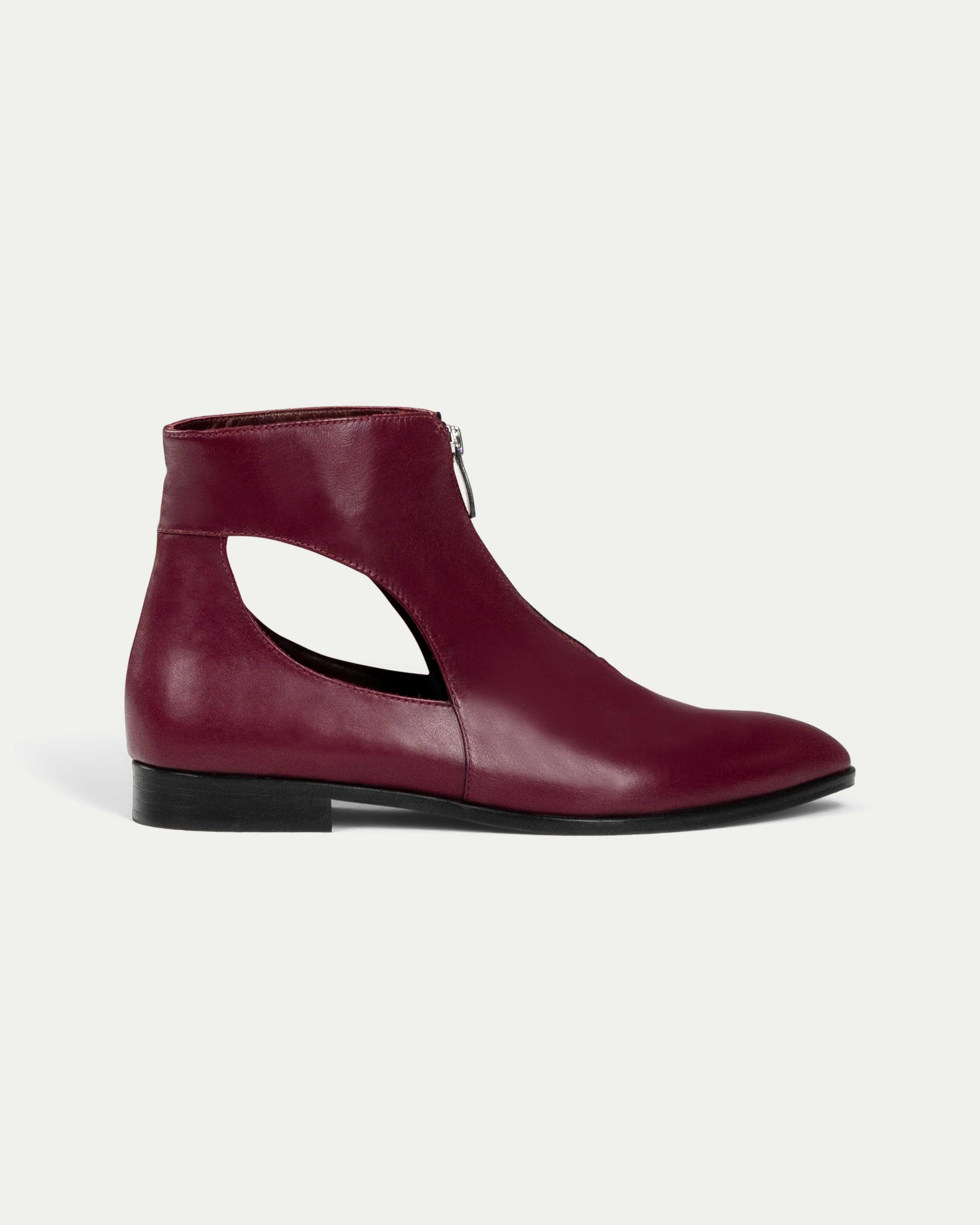 Cassie bordeaux ankle boot - Kuwait shoes - KSA