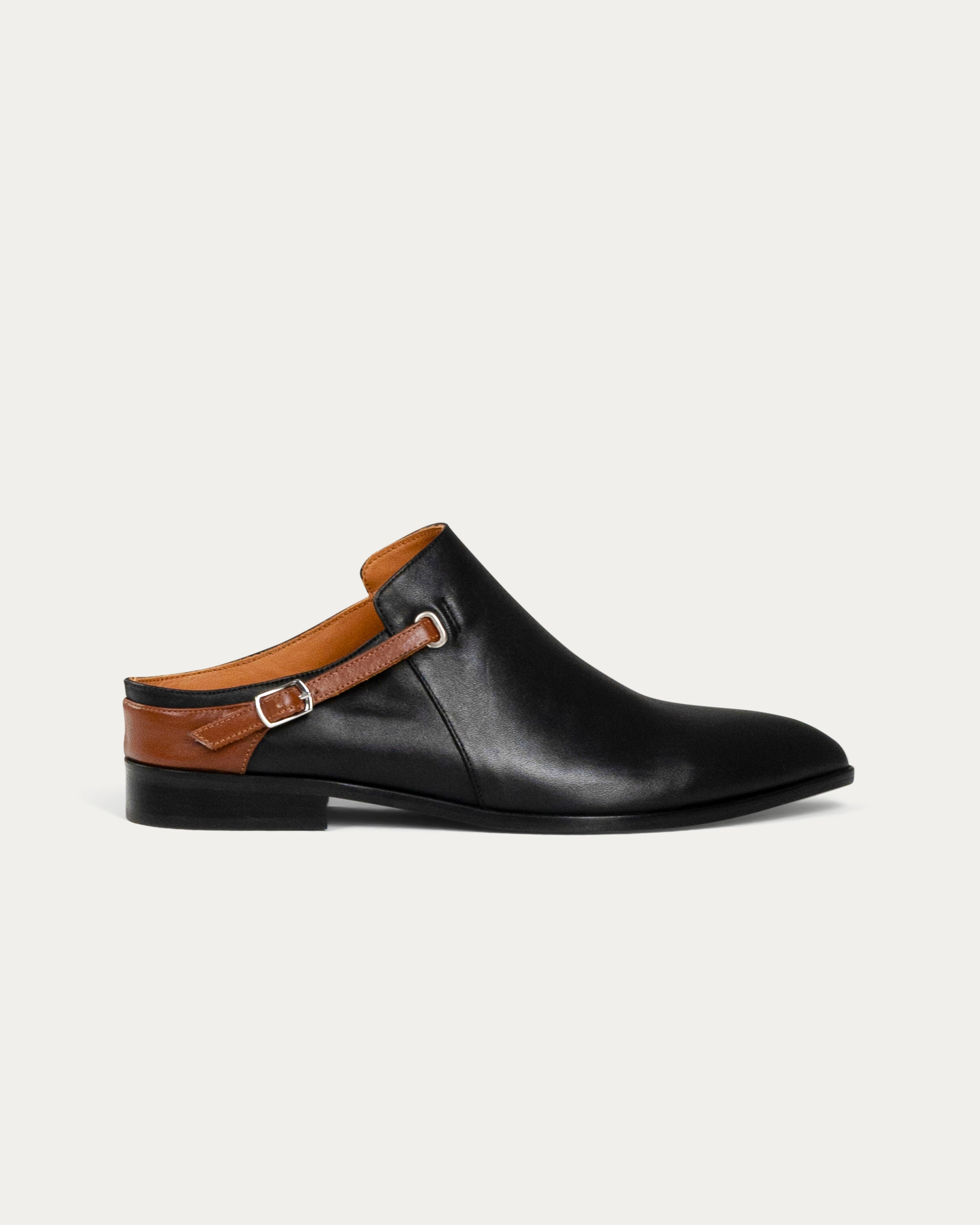 Mira black mule