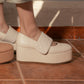 Nayla cream platform - Summer nights collection -  kuwait- Ksa- shoes