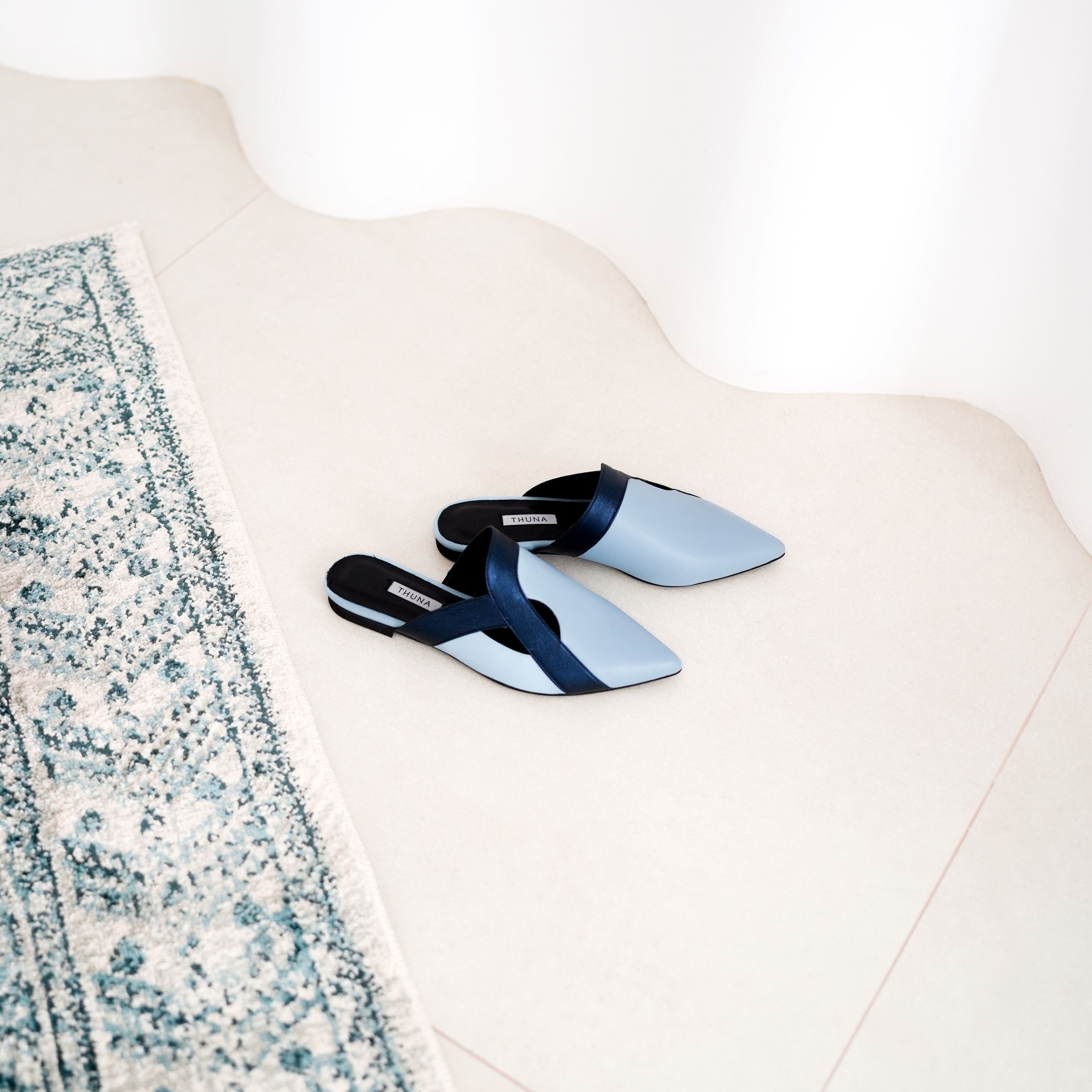 wajd- blue -mule- ramadan collection- kuwait- ksa- shoes