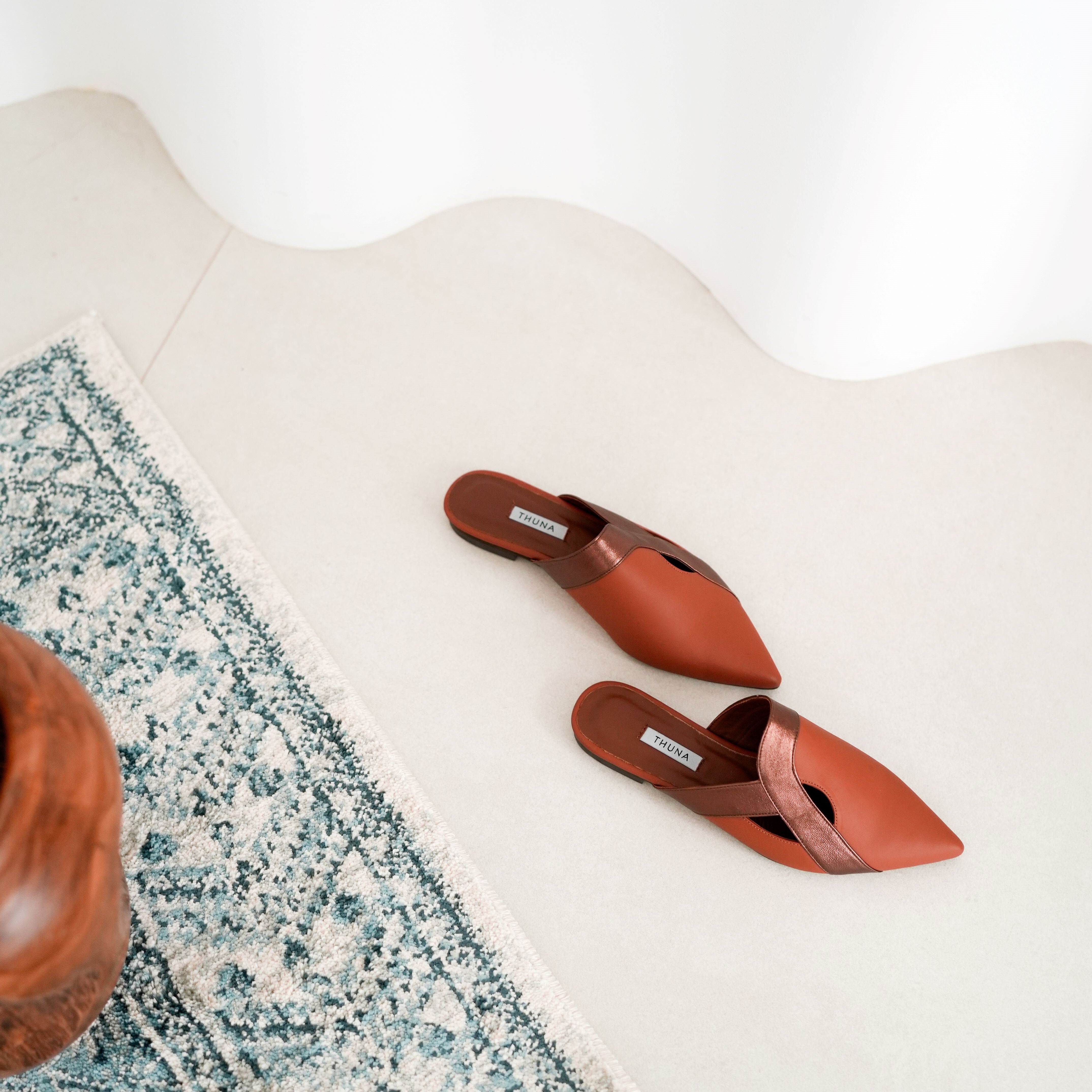 wajd- terracotta -mule- ramadan collection- kuwait- ksa- shoes