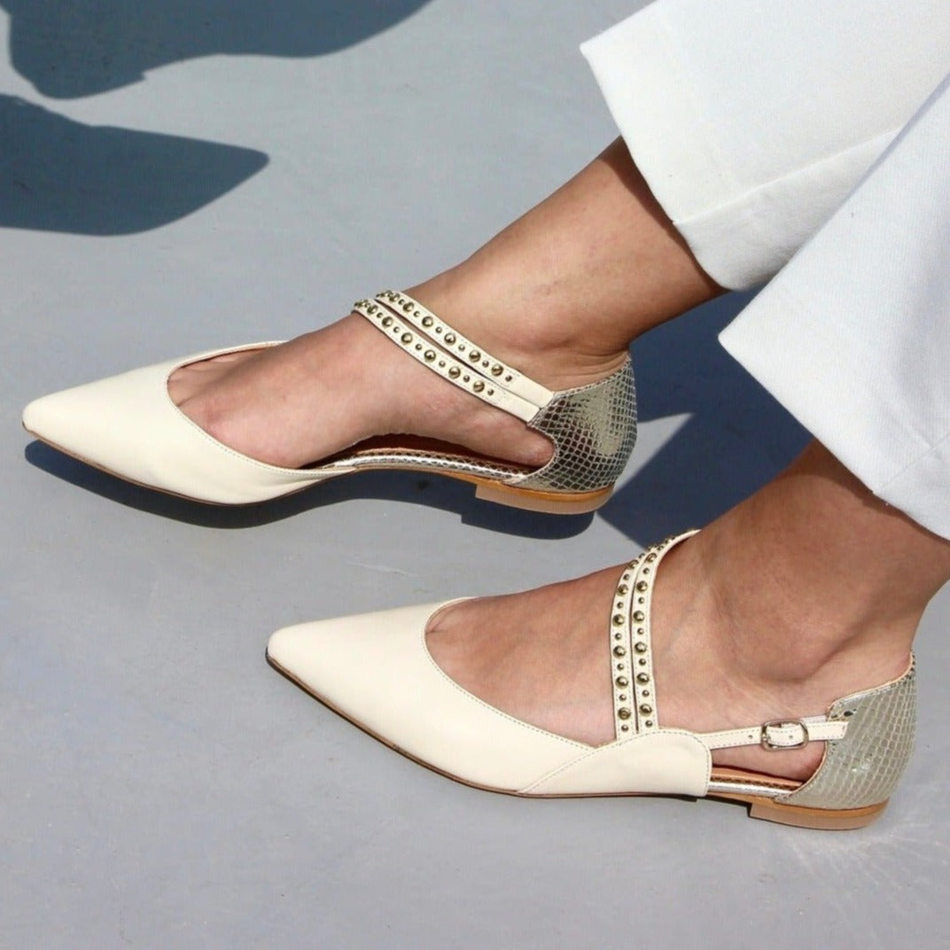 Riya cream sandal- sandal- kuwait- ksa- shoes