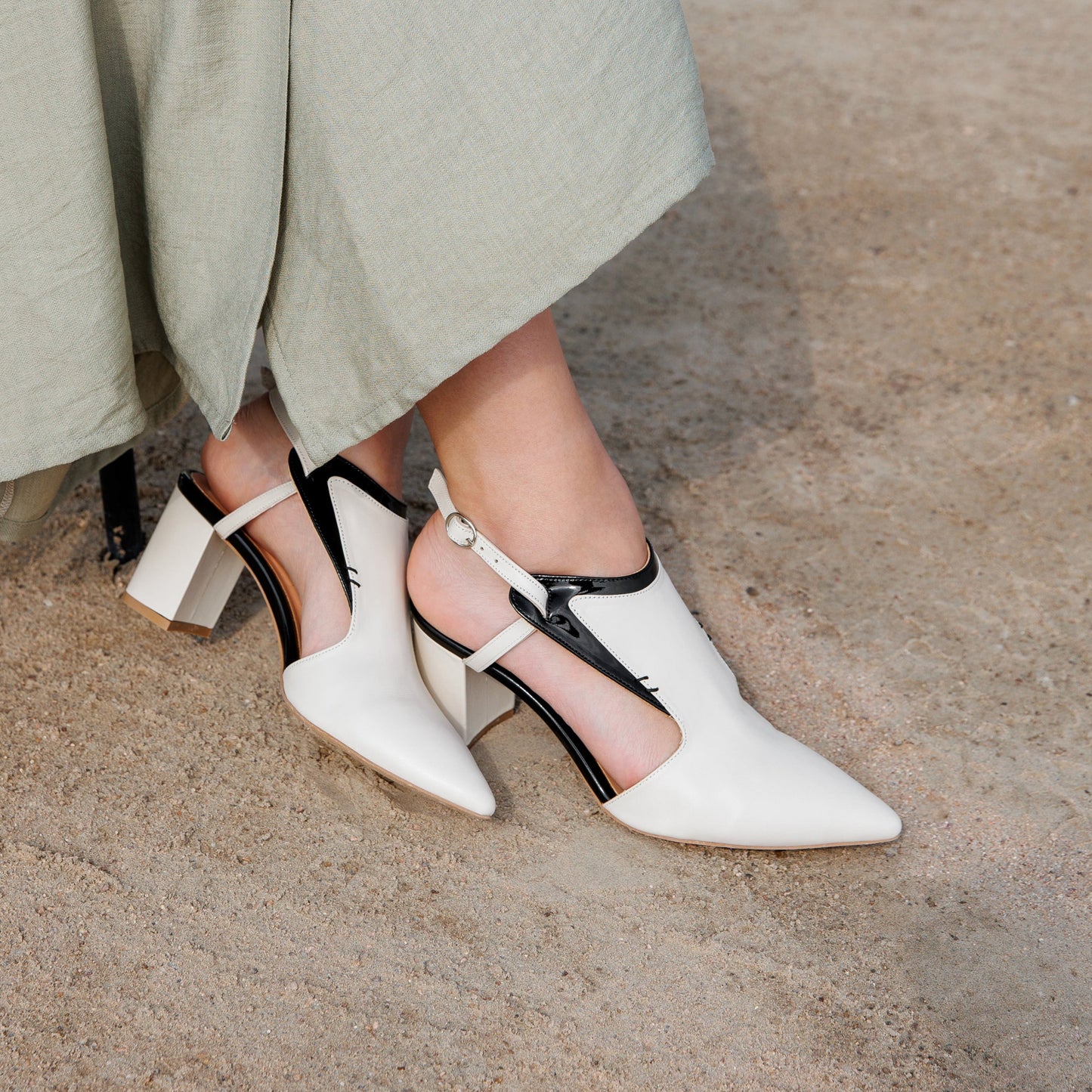 Kadi cream heel- Cactus- Heels - kuwait - Ksa- shoes