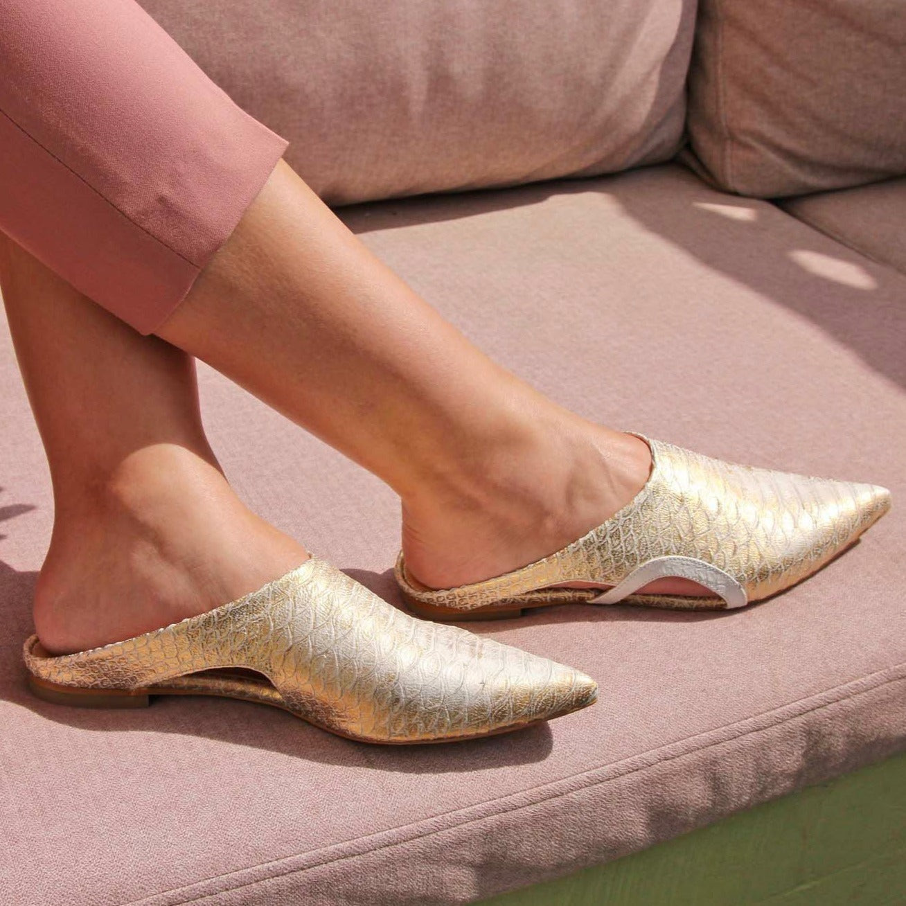 mamba - gold - mule ramadan collection- kuwait- ksa- shoes
