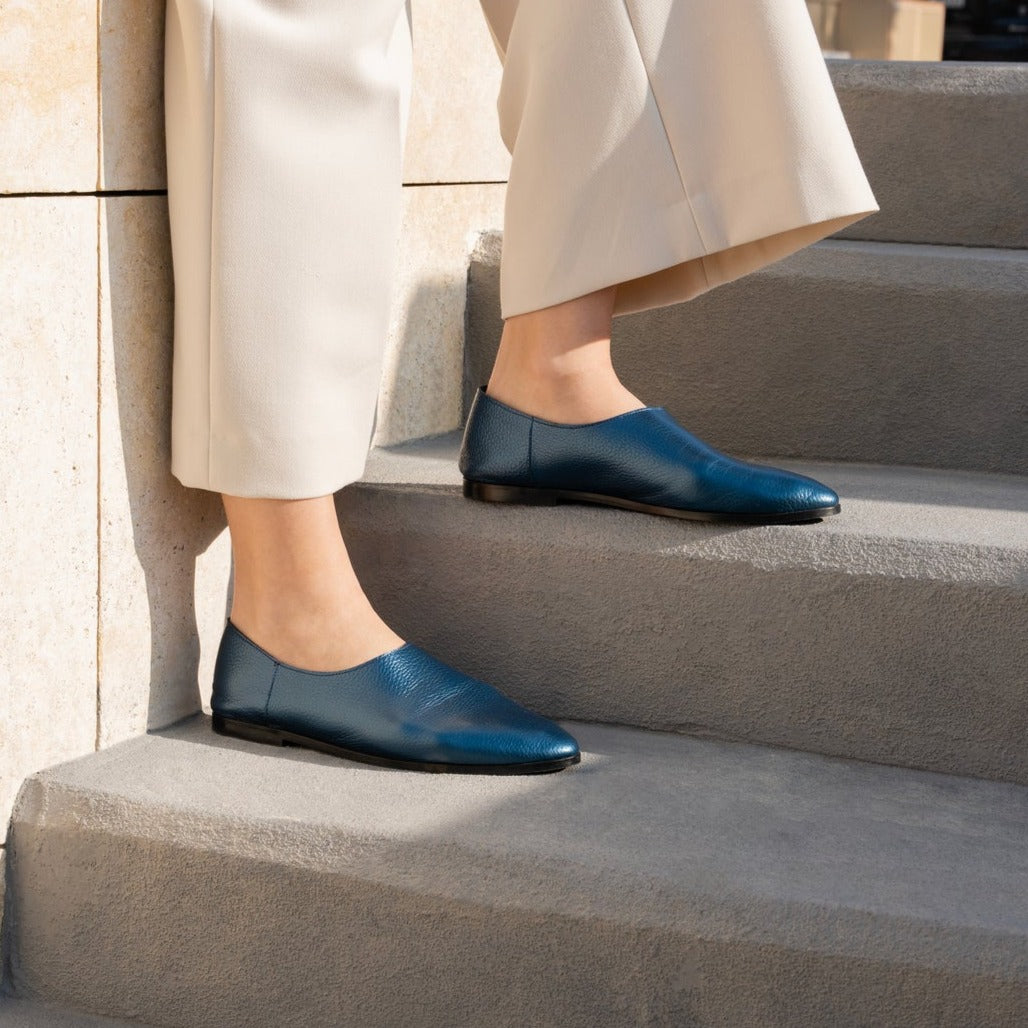 Adeela blue loafer collection name - kuwait - Ksa- shoes