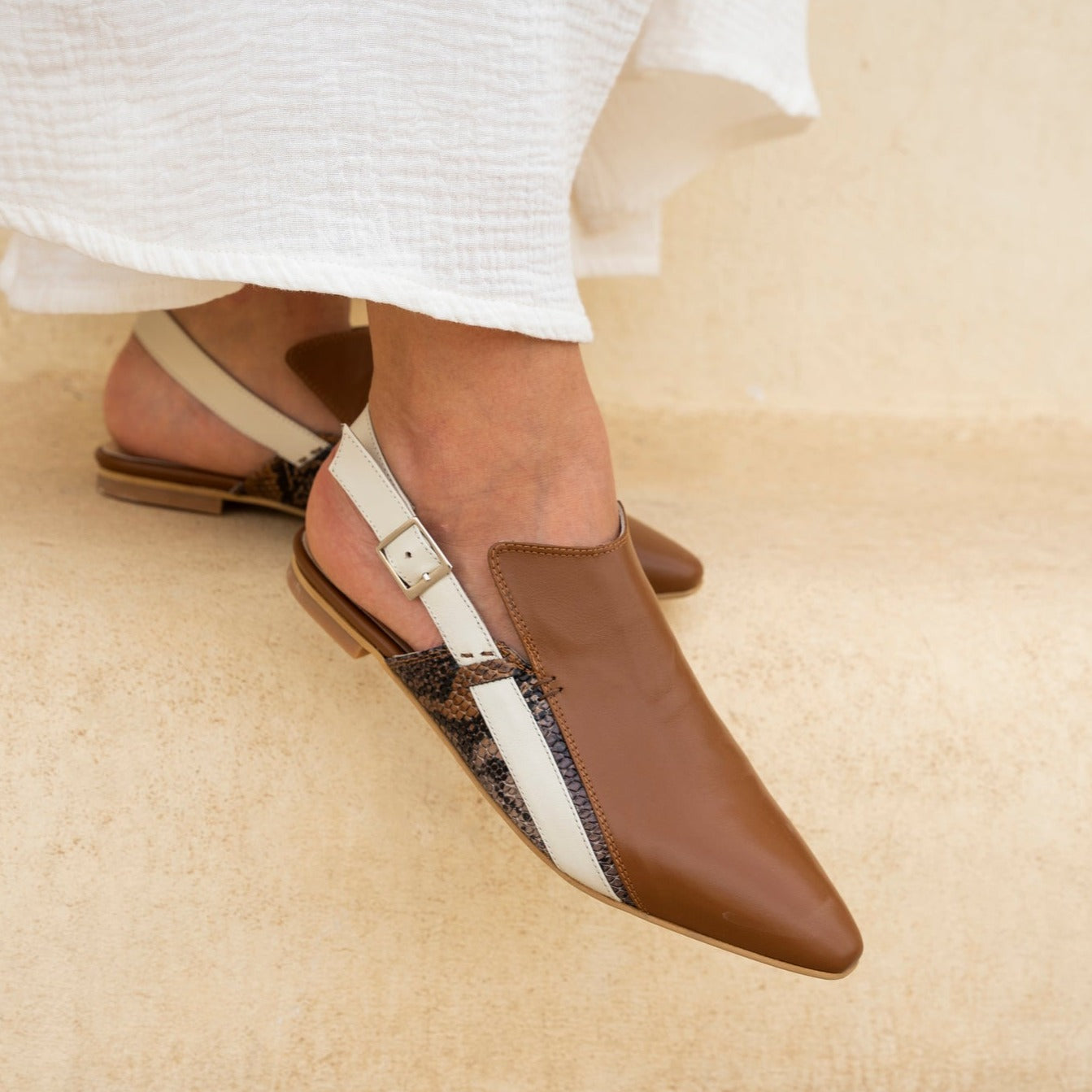 Sadan tan sandal - sandal- kuwait- ksa- shoes